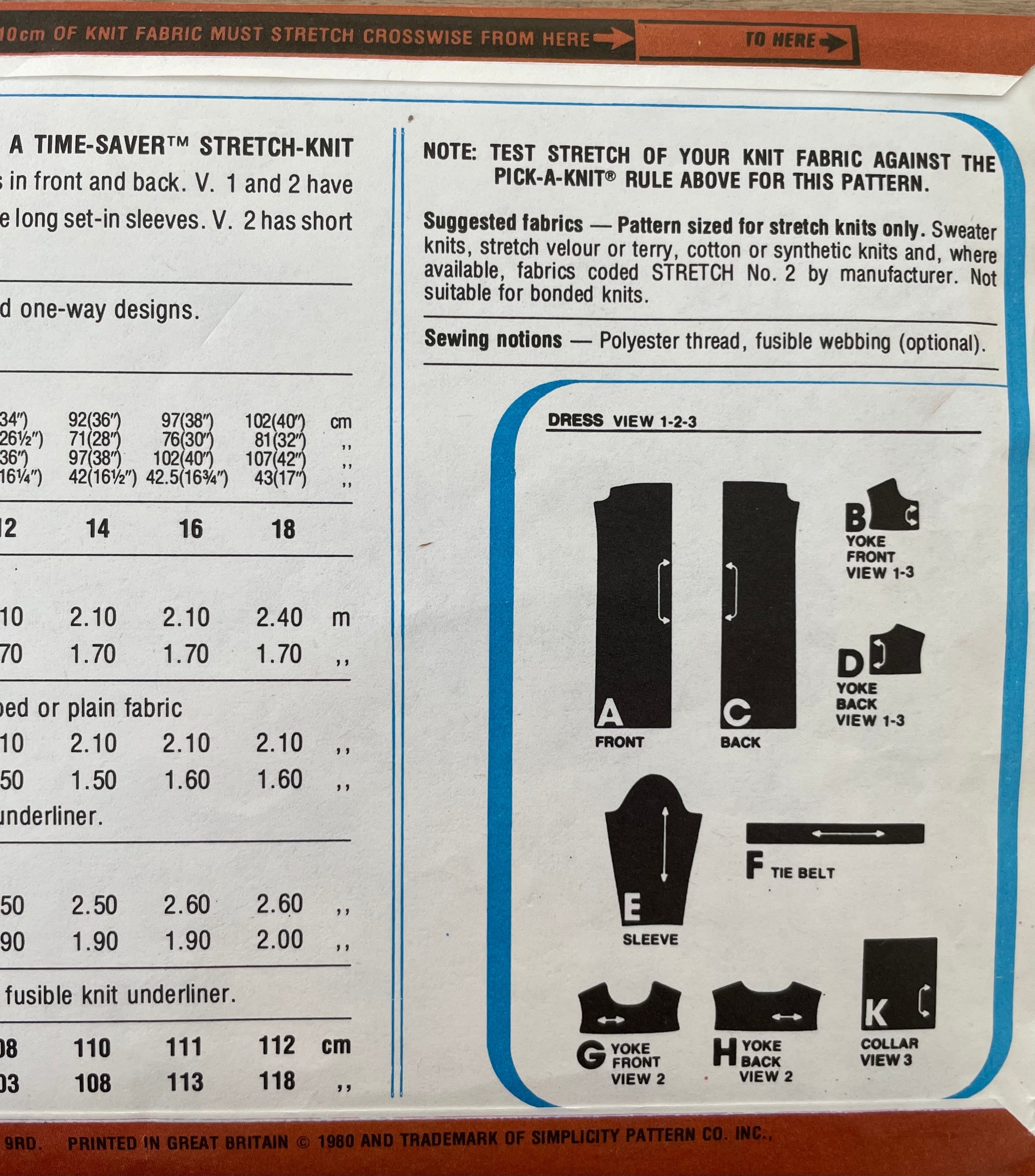 Simplicity 9758 Womens Size 12-14 Dress