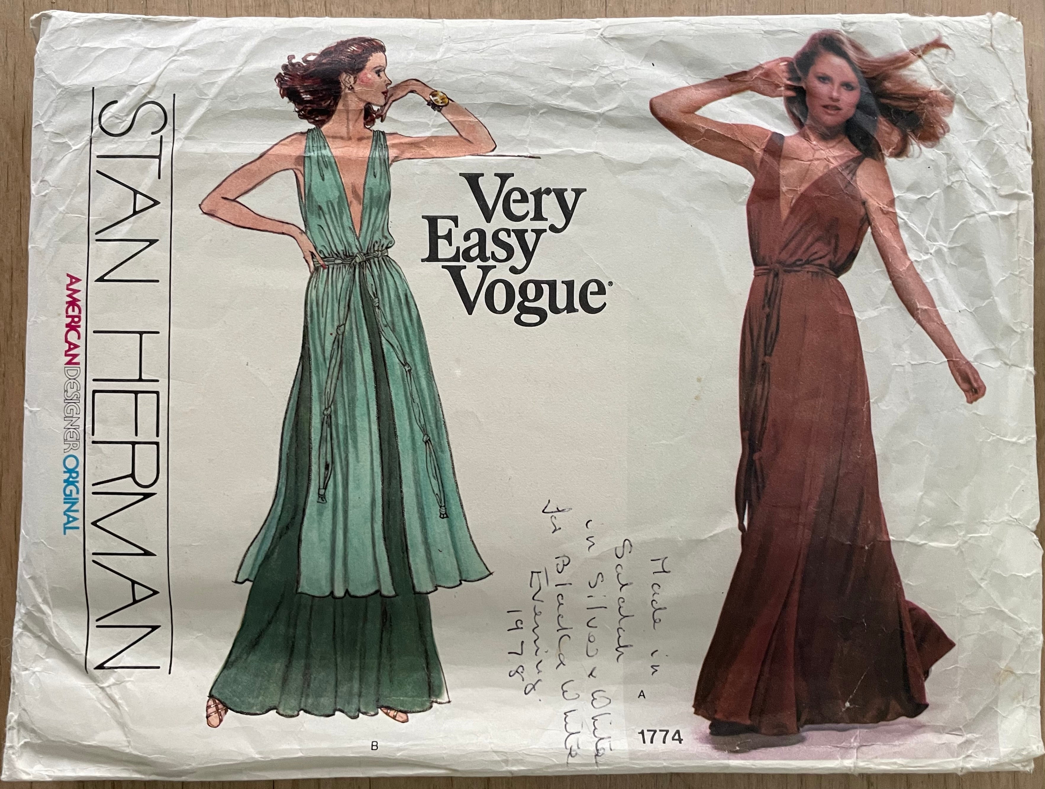 Vogue 1774 Womens Size 14 Dress