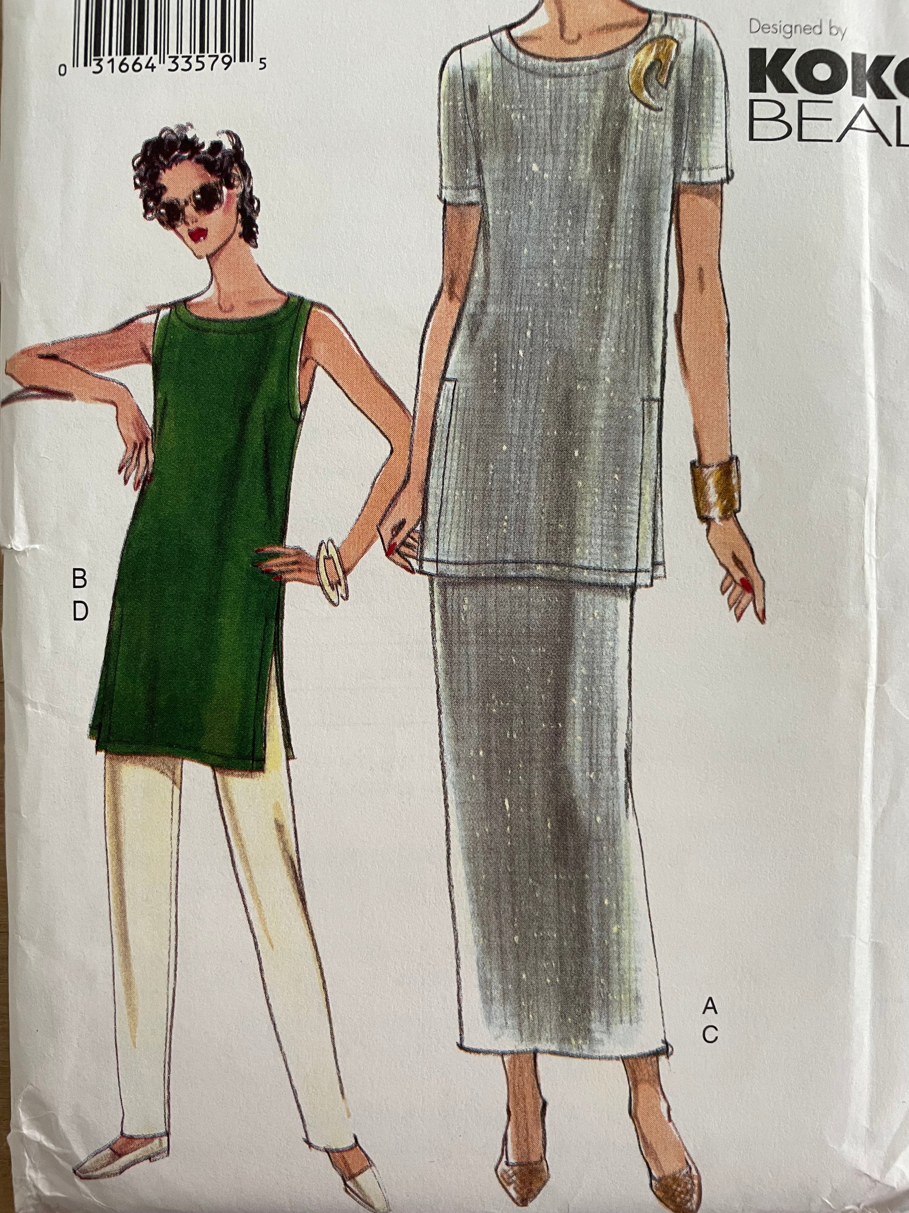 Vogue 7447 Womens Size 12-16 Petite Top Tunic Trousers FF