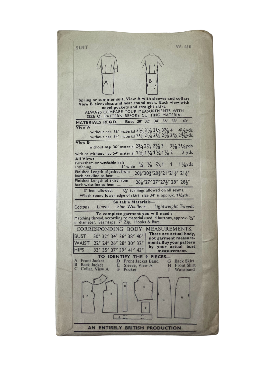 Woman W410 Womens Bust 34" Skirt Jacket FF