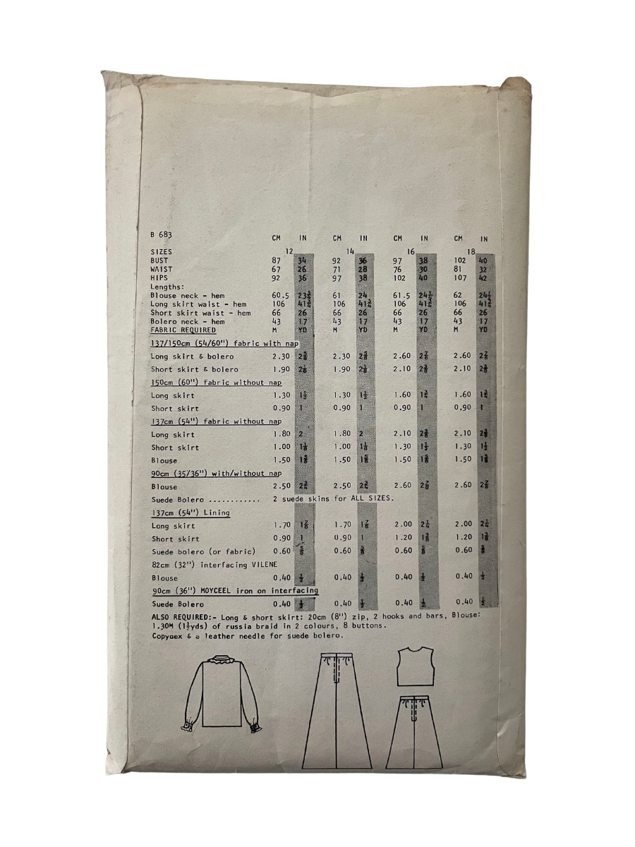 Woman & Home B683 Womens Size 16 Top Skirt FF