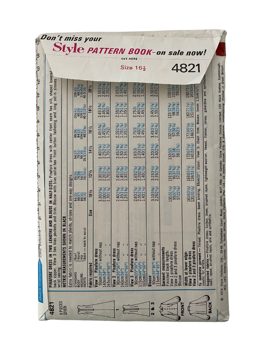 Style 4821 Womens Size 16 1/2 Dress Blouse