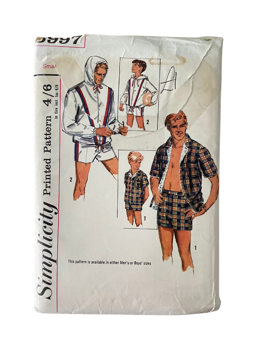 Simplicity 5997 Mens Size S Shorts Jacket Shirt FF