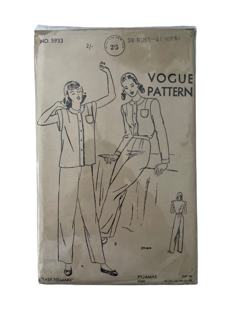 Vogue 5933 Womens Bust 38" Pyjamas