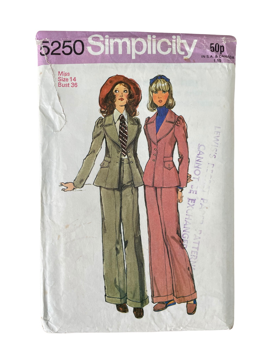 Simplicity 5250 Womens Size 14 Jacket Trousers