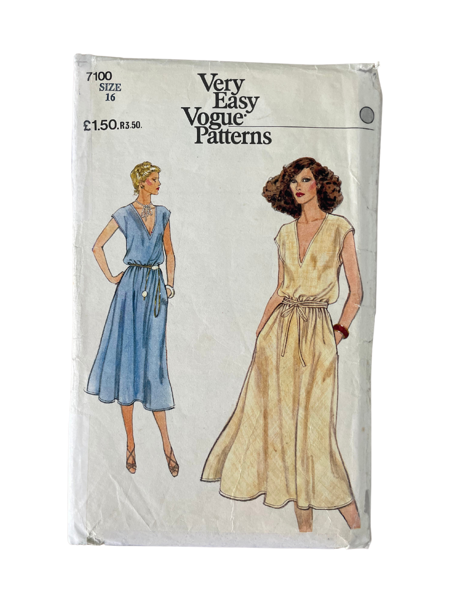 Vogue 7100 Womens Size 16 Dress