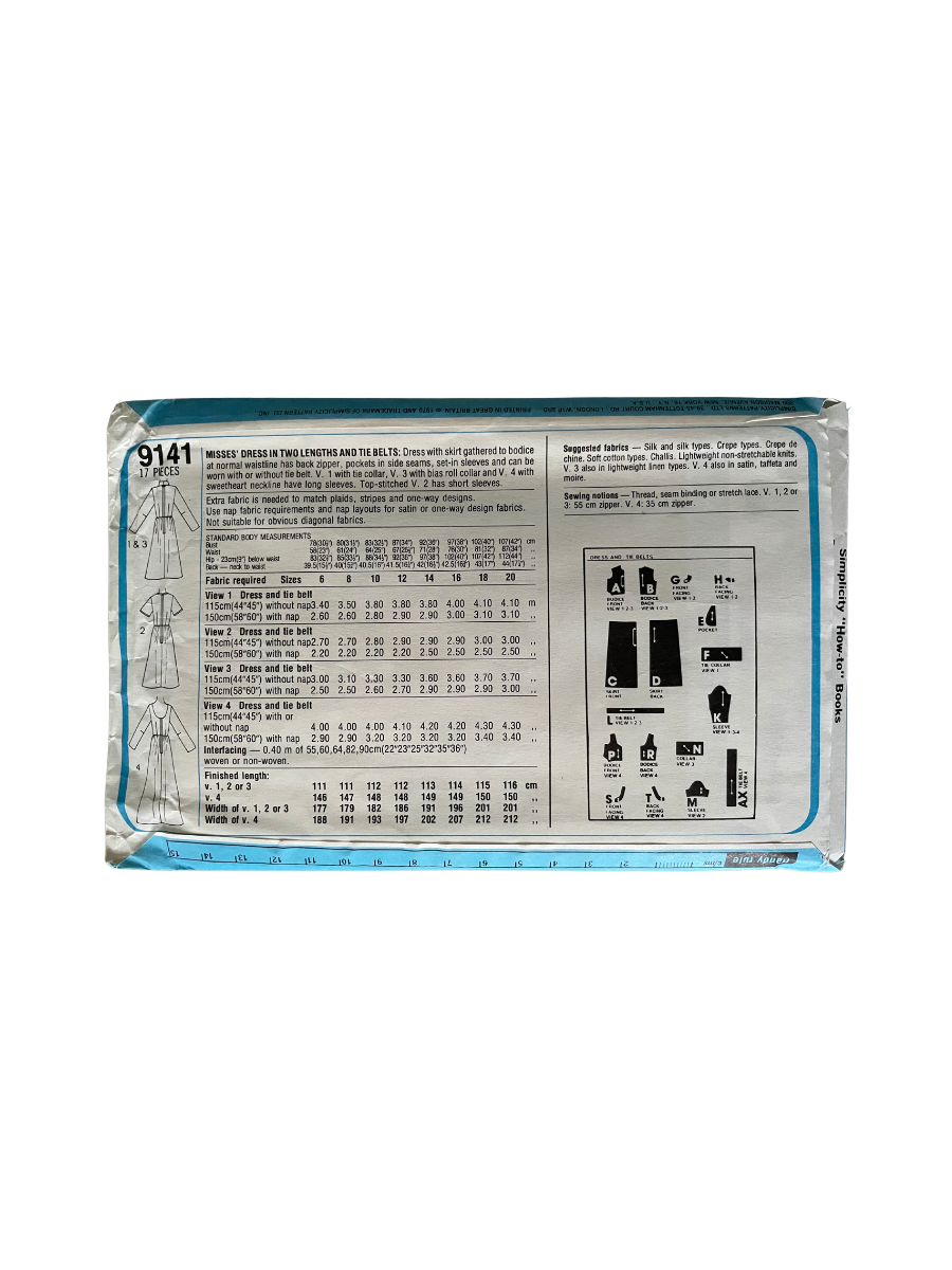 Simplicity 9141 Womens Size 16-18 Dress FF