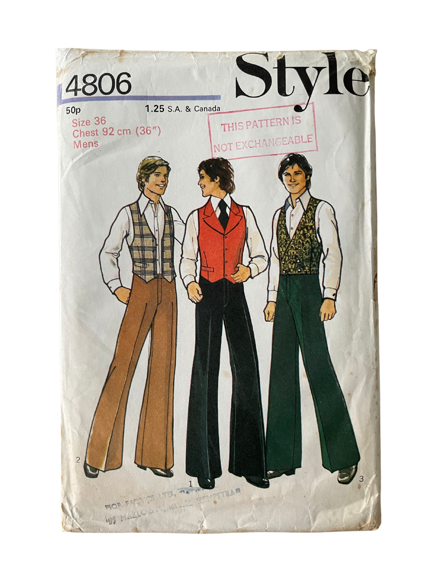 Style 4806 Size 36" Chest Mens Waistcoat Trousers FF