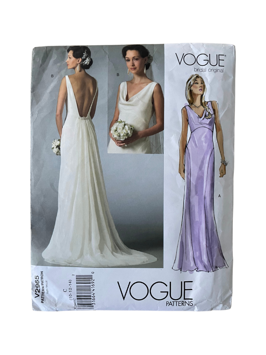 Vogue V2965 Womens Size 8-12 Wedding Dress Bridesmaid FF