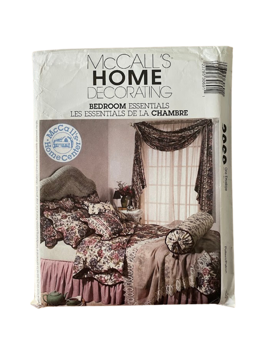McCalls 3069 Bedroom Curtains Duvet Coverlet Pillows FF