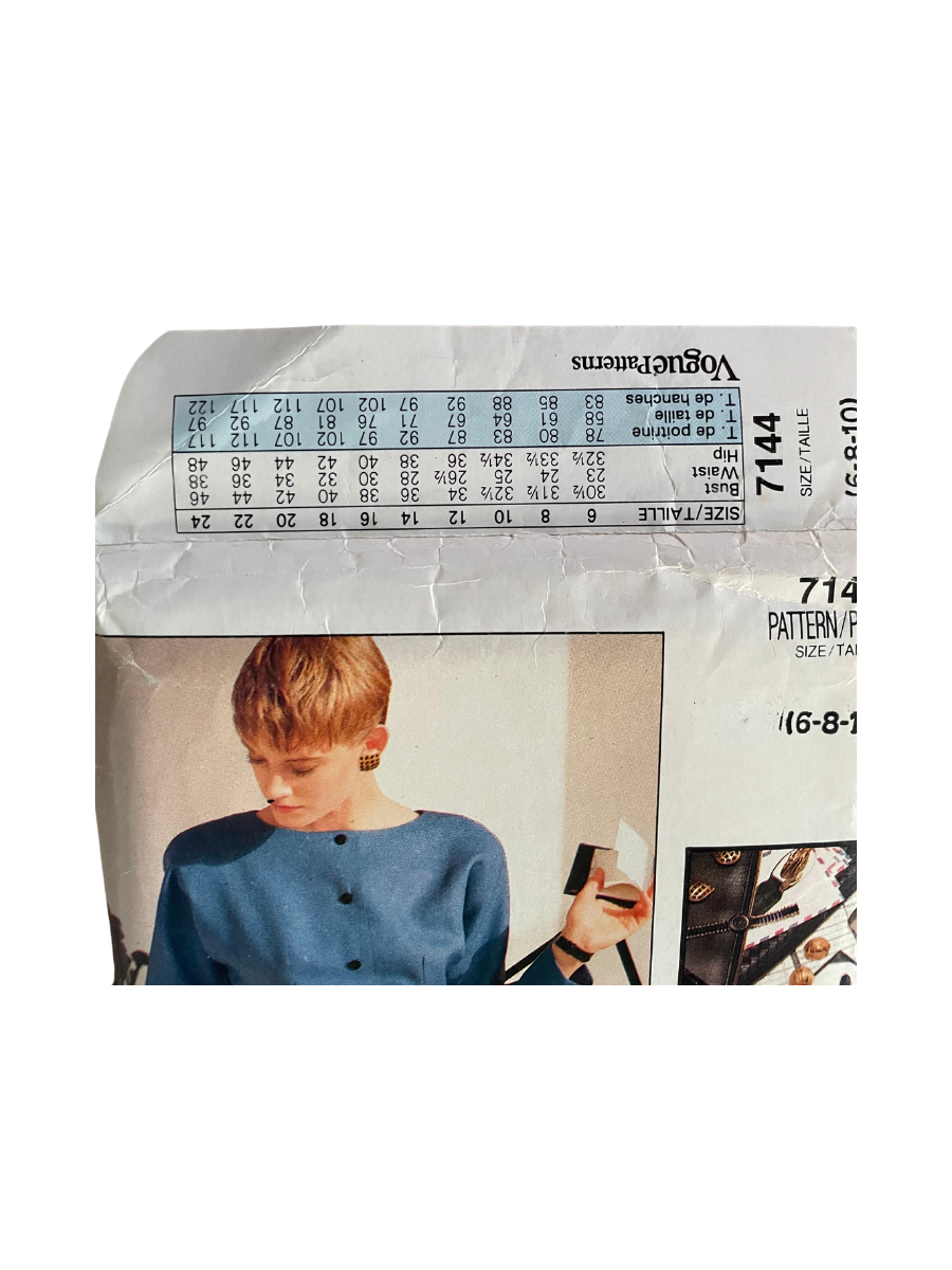 Vogue 7144 Womens Size 6-8 Dress FF