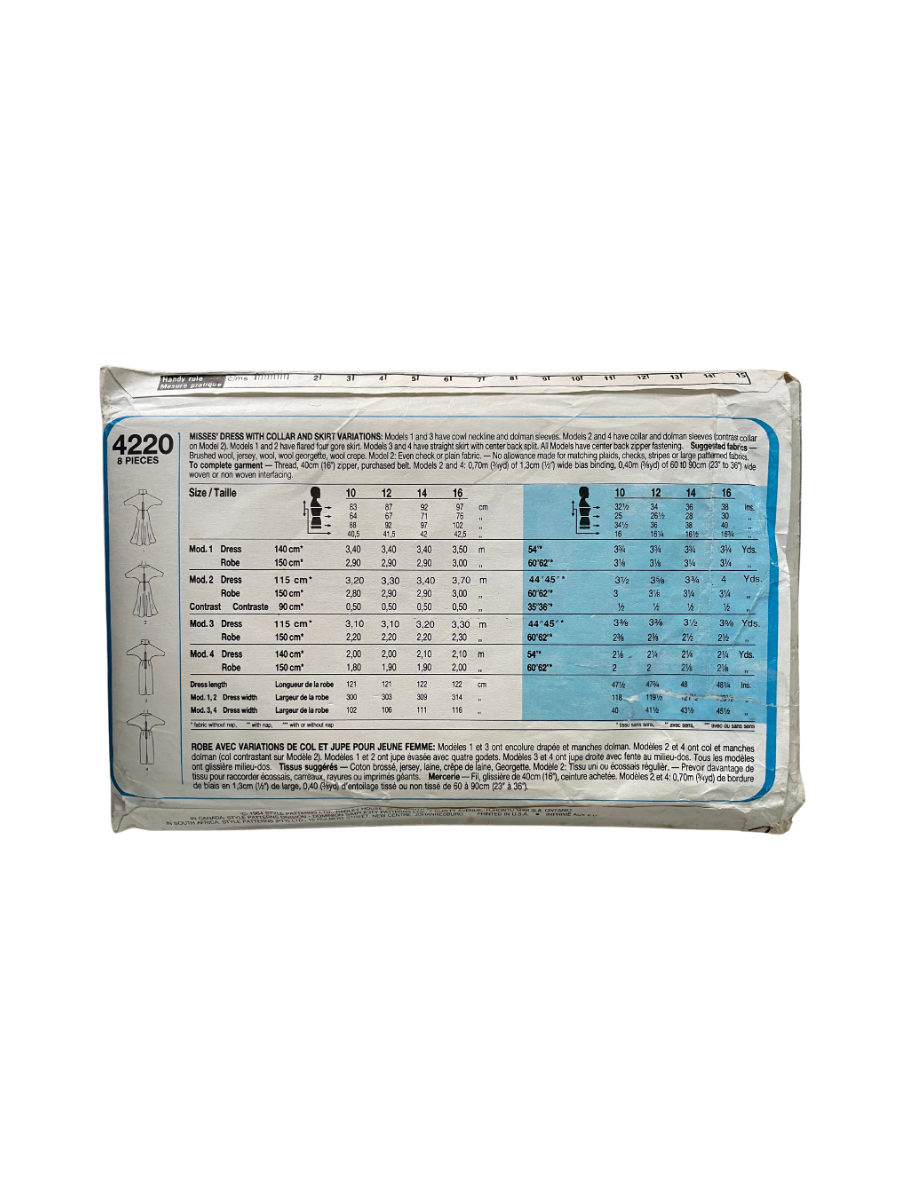 Style 4220 Womens Size 8-12 UK Dress FF