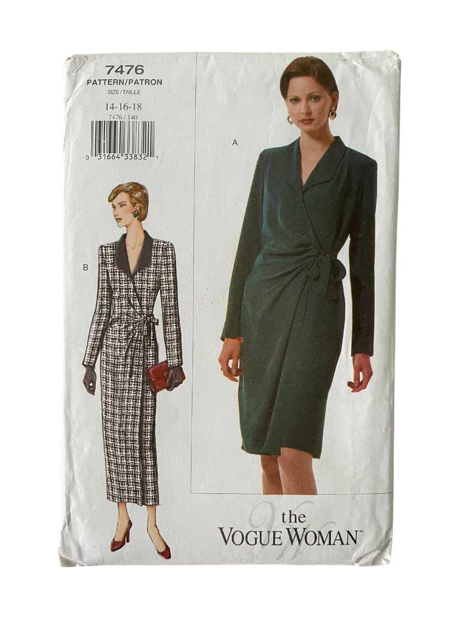 Vogue 7476 Womens Size 12-16 Petite Dress FF