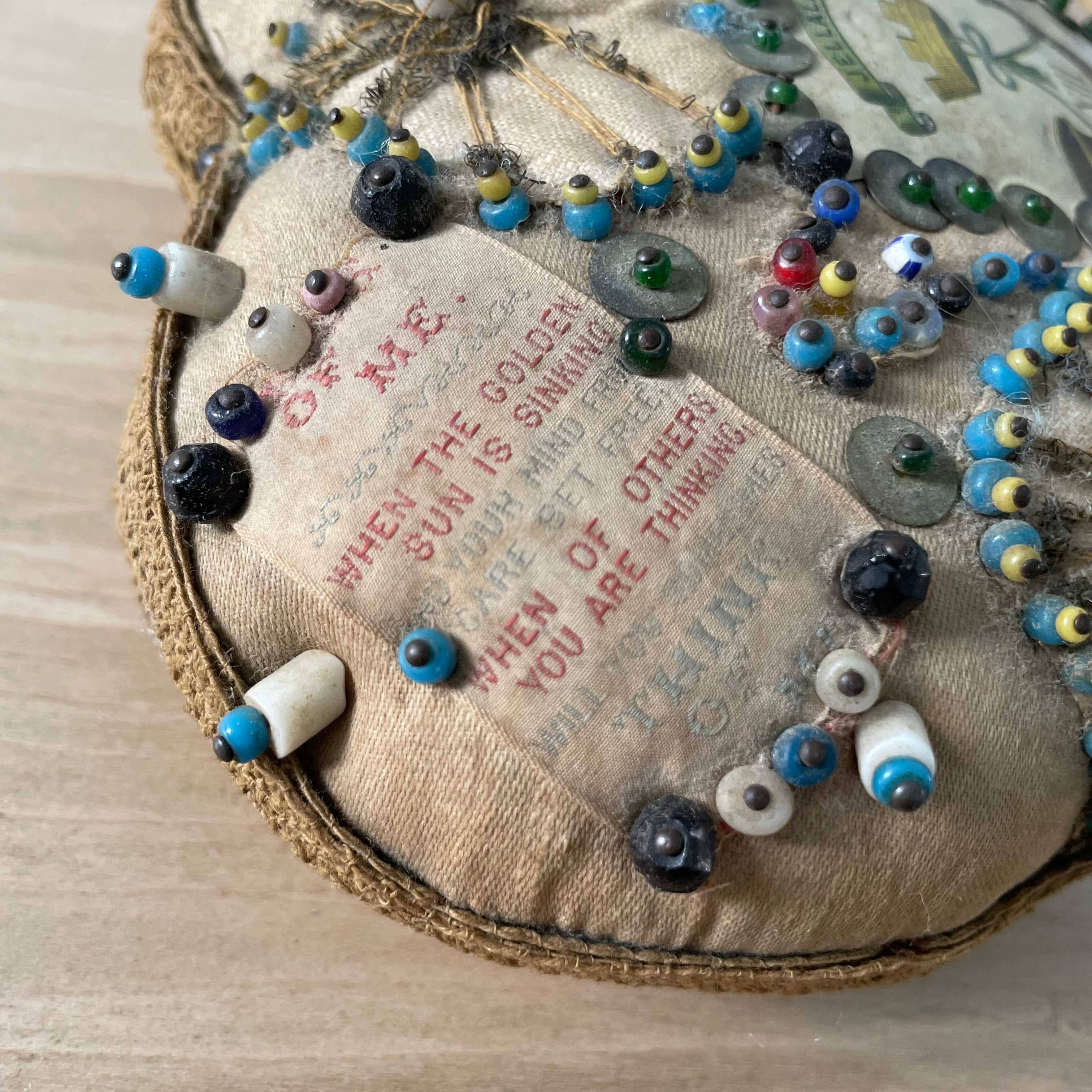 Antique WW1 Regimental Silk Sweetheart Pin Cushion