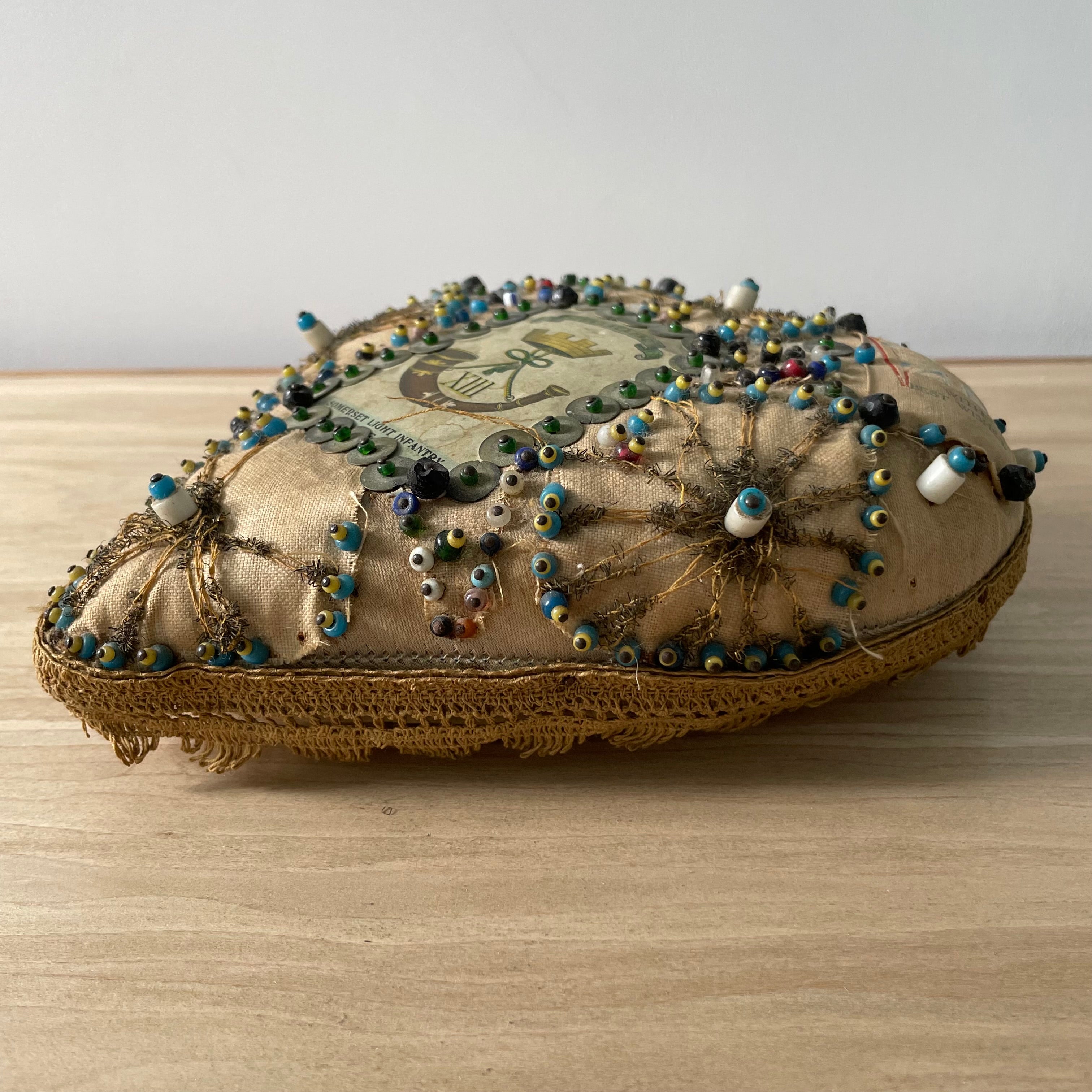 Antique WW1 Regimental Silk Sweetheart Pin Cushion