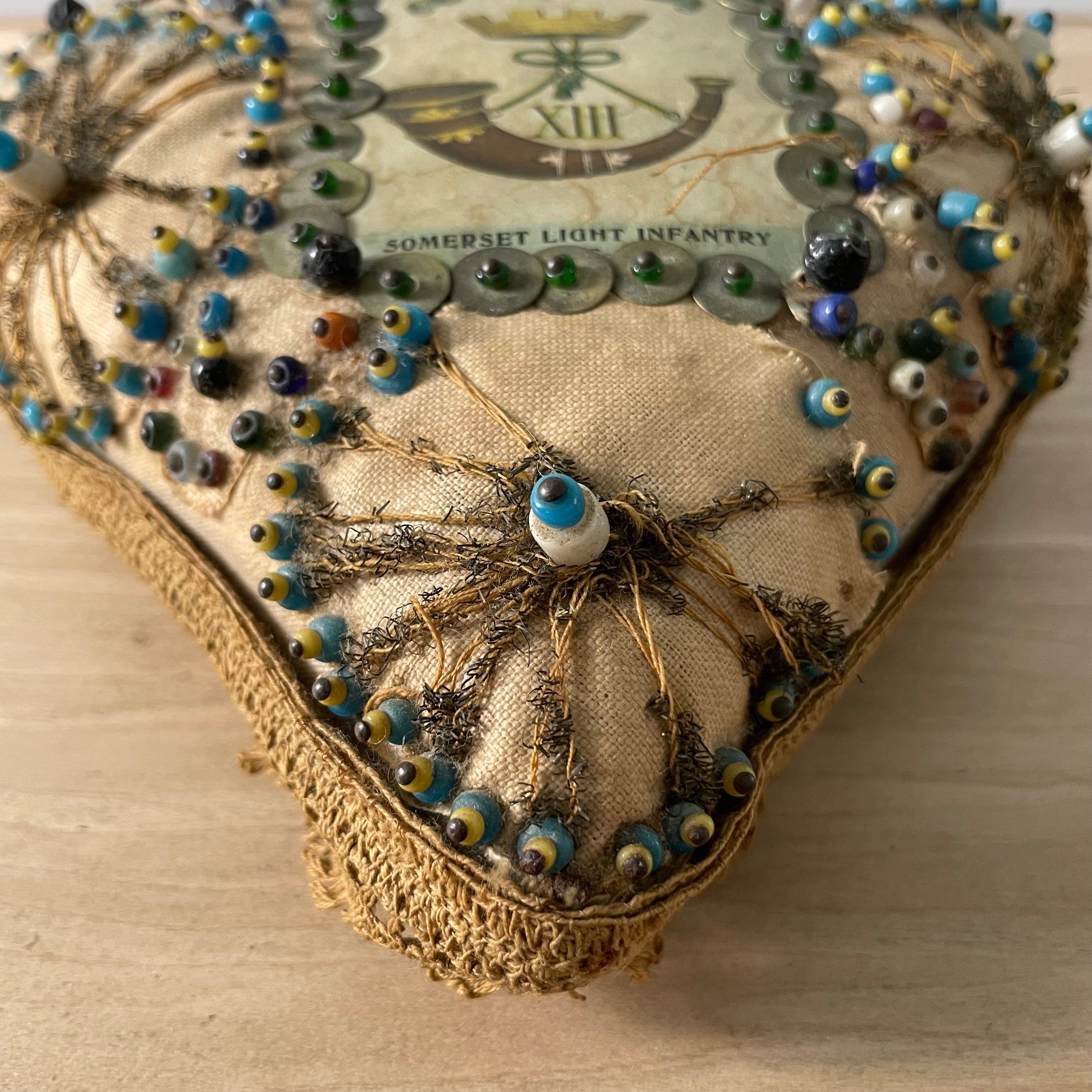 Antique WW1 Regimental Silk Sweetheart Pin Cushion