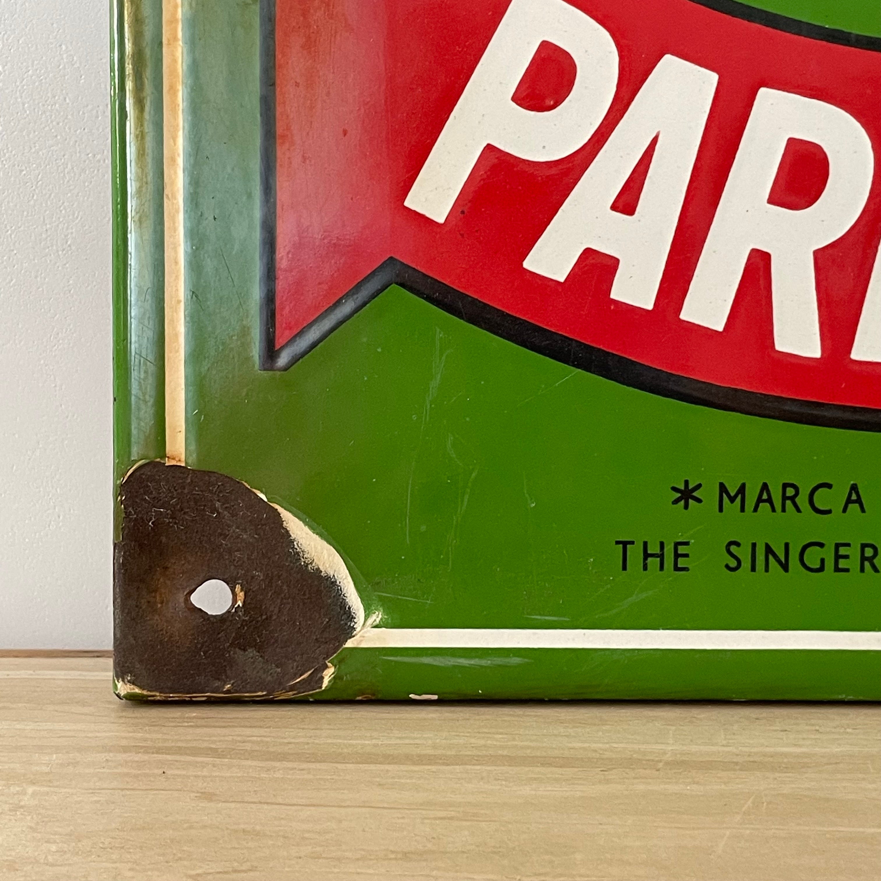 1940s Singer Shop Advertising Enamel Sign