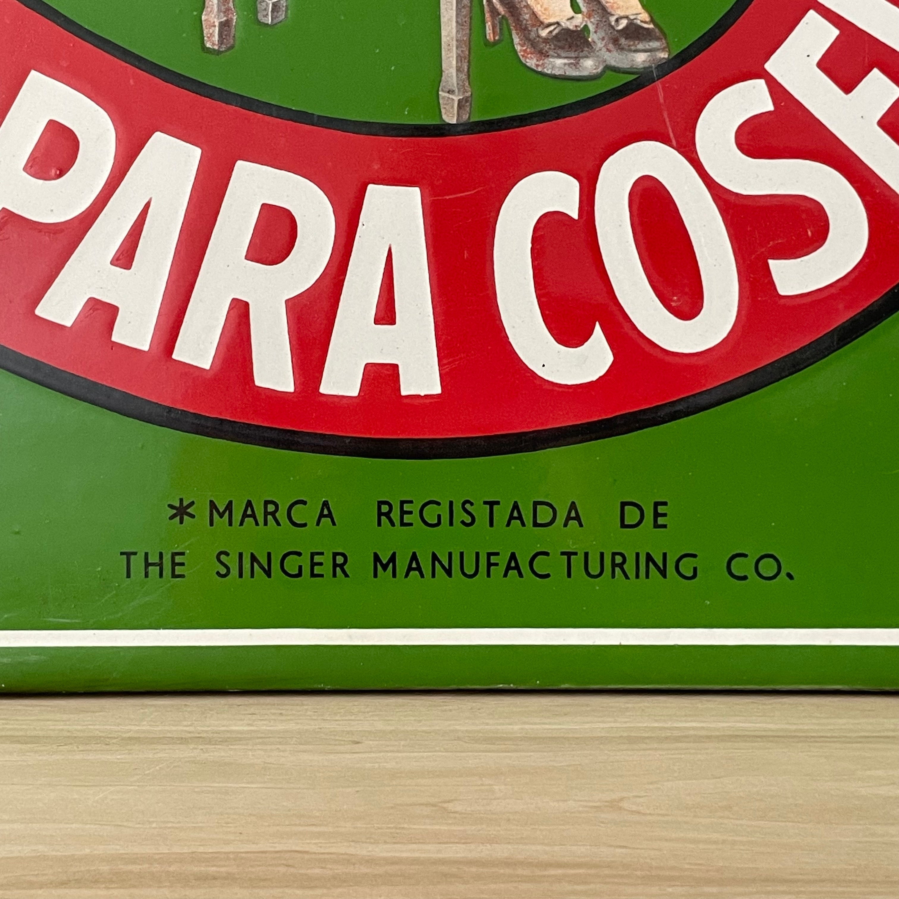 1940s Singer Shop Advertising Enamel Sign