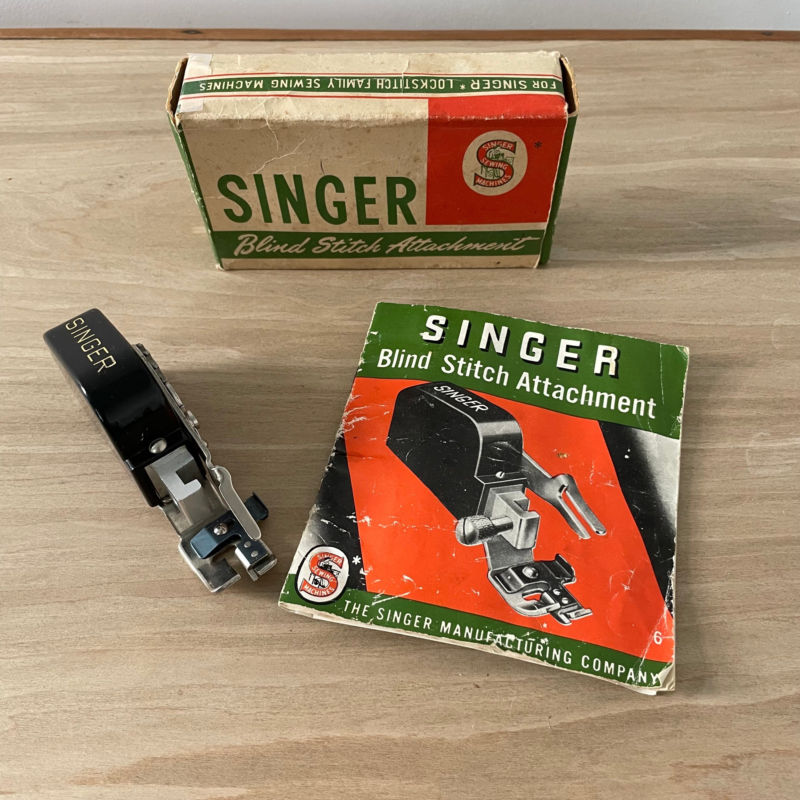 Singer Blind Stitch Attachment 86649 with Box & Manual 221/222K - 1950s