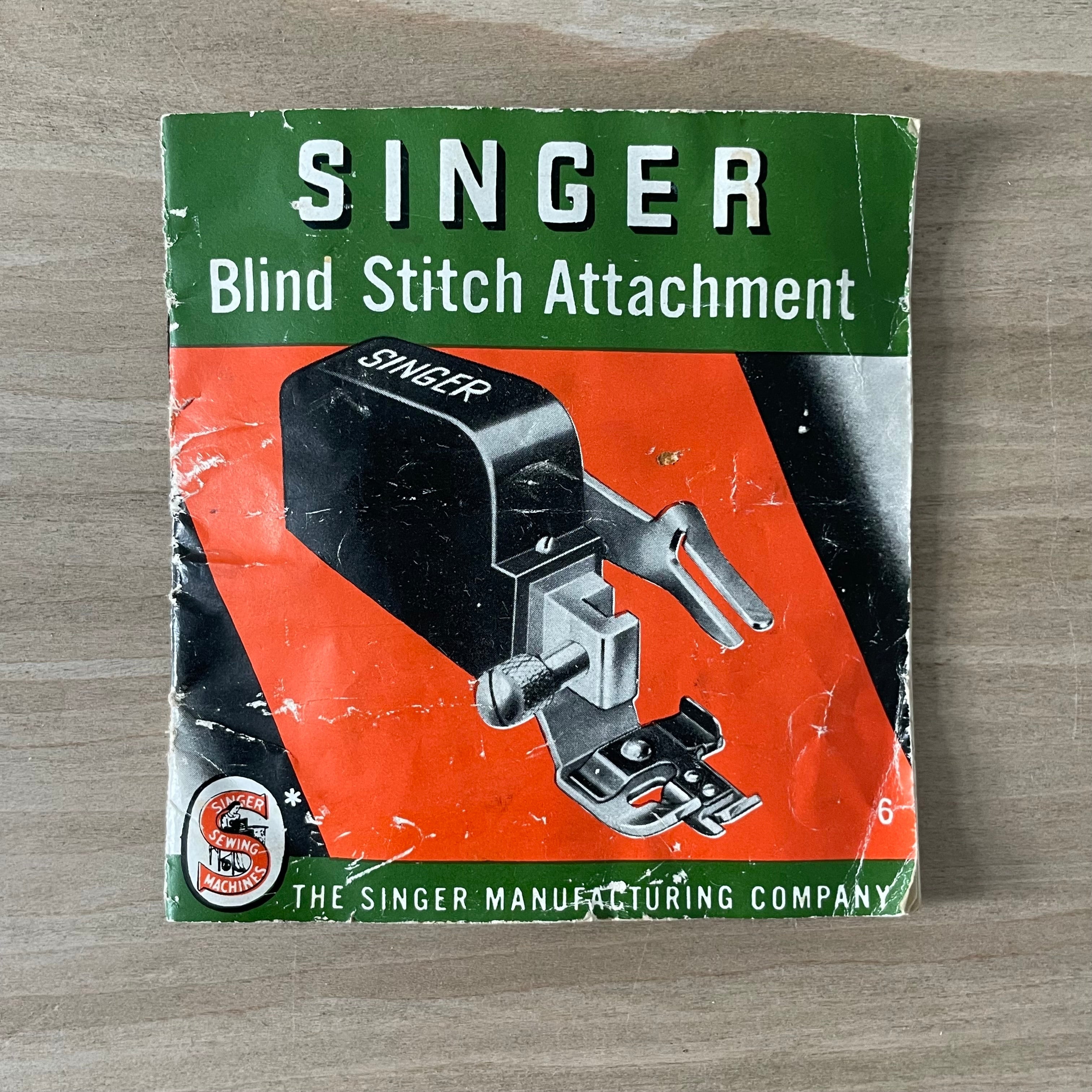 Singer Blind Stitch Attachment 86649 with Box & Manual 221/222K - 1950s
