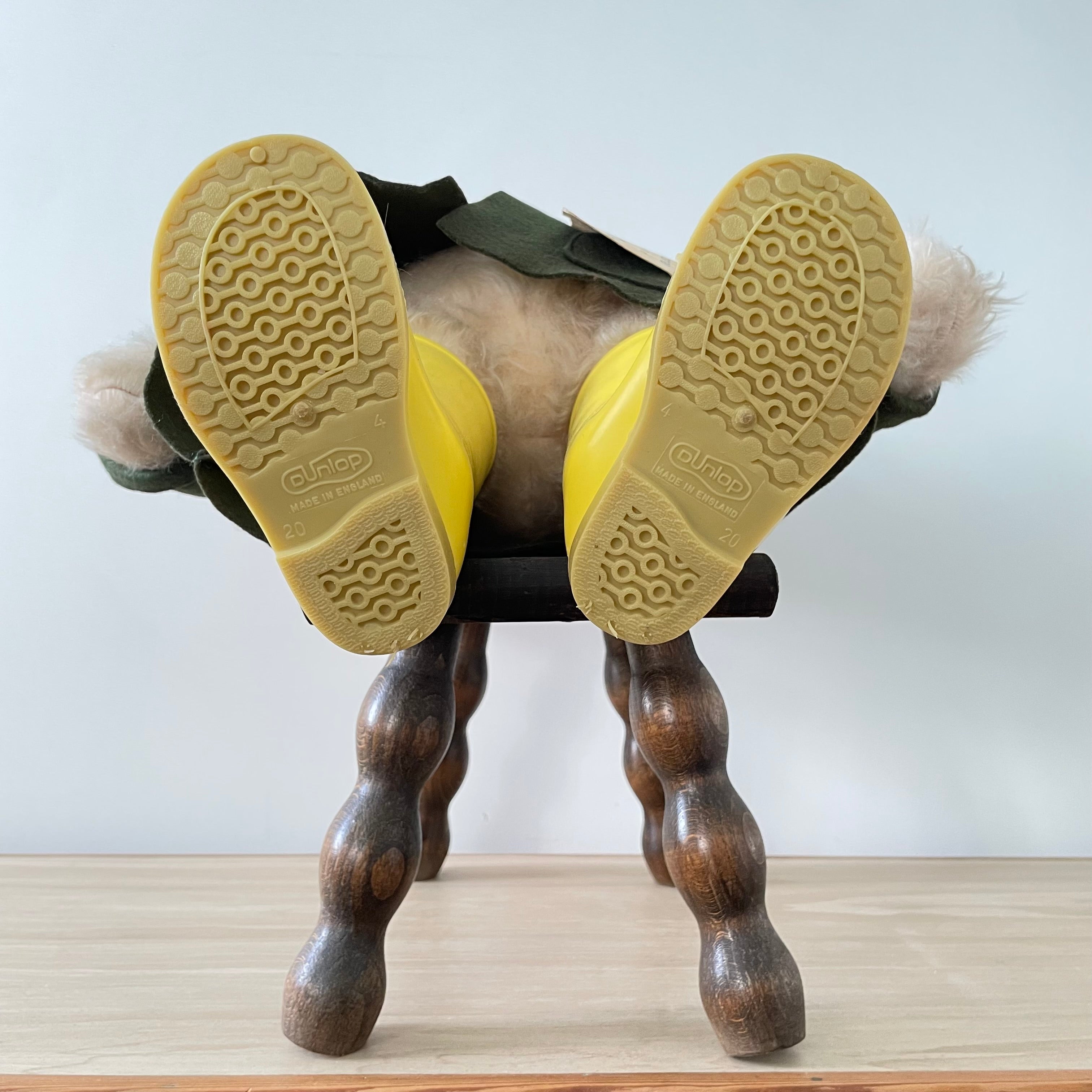 1972 Gabrielle Designs Paddington Bear – Green Duffle Coat, Orange Hat & Yellow Boots – Original Label