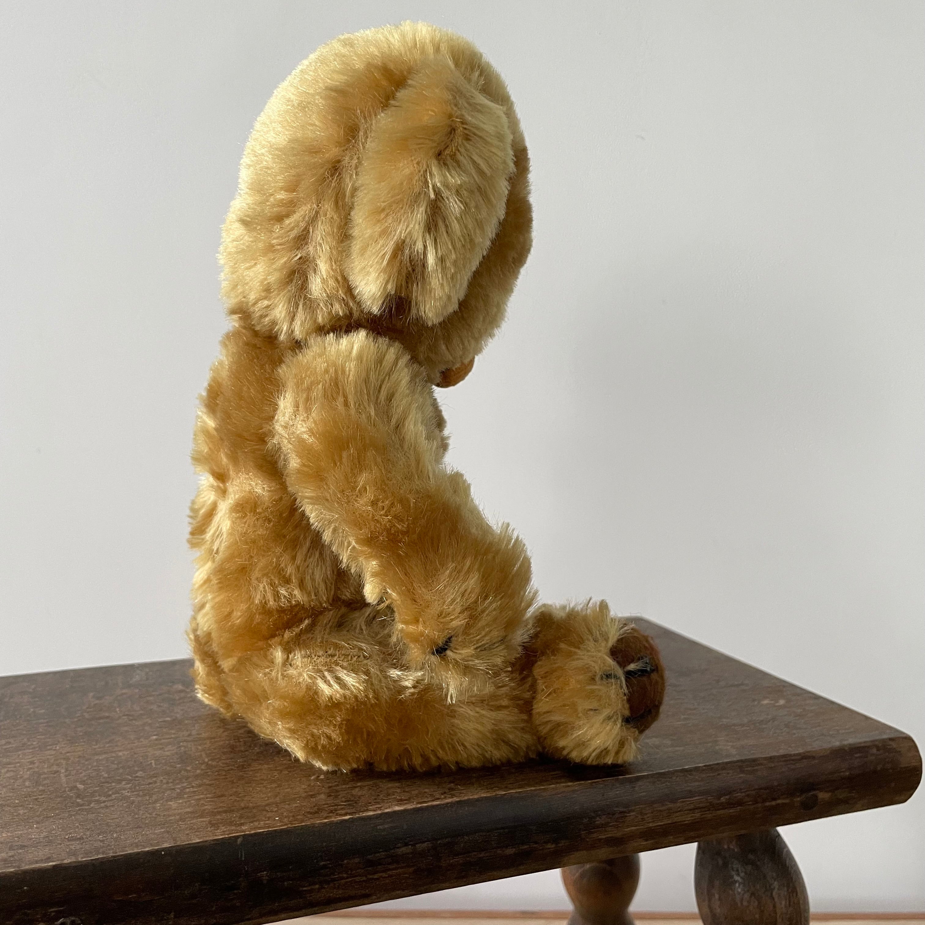 Vintage Merrythought Cheeky Bear Mohair Teddy 1960s 1970s Bells in Ears Label