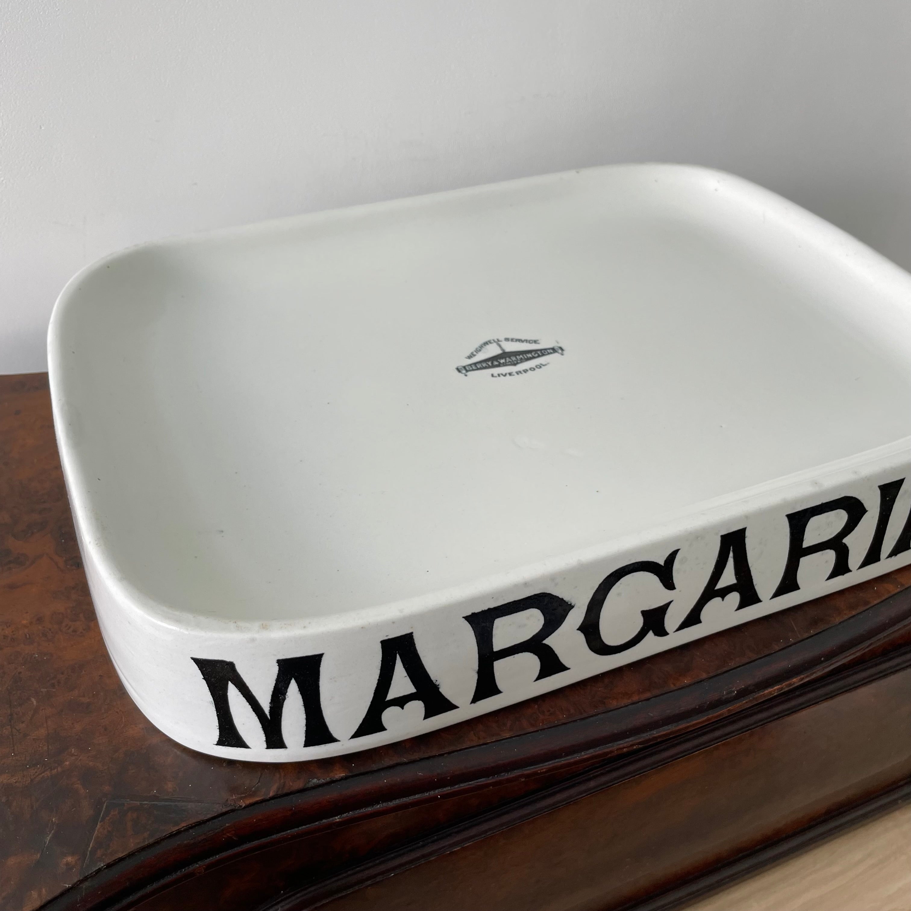 Antique Ironstone Margarine Slab – Berry & Warmington Liverpool c.1920s