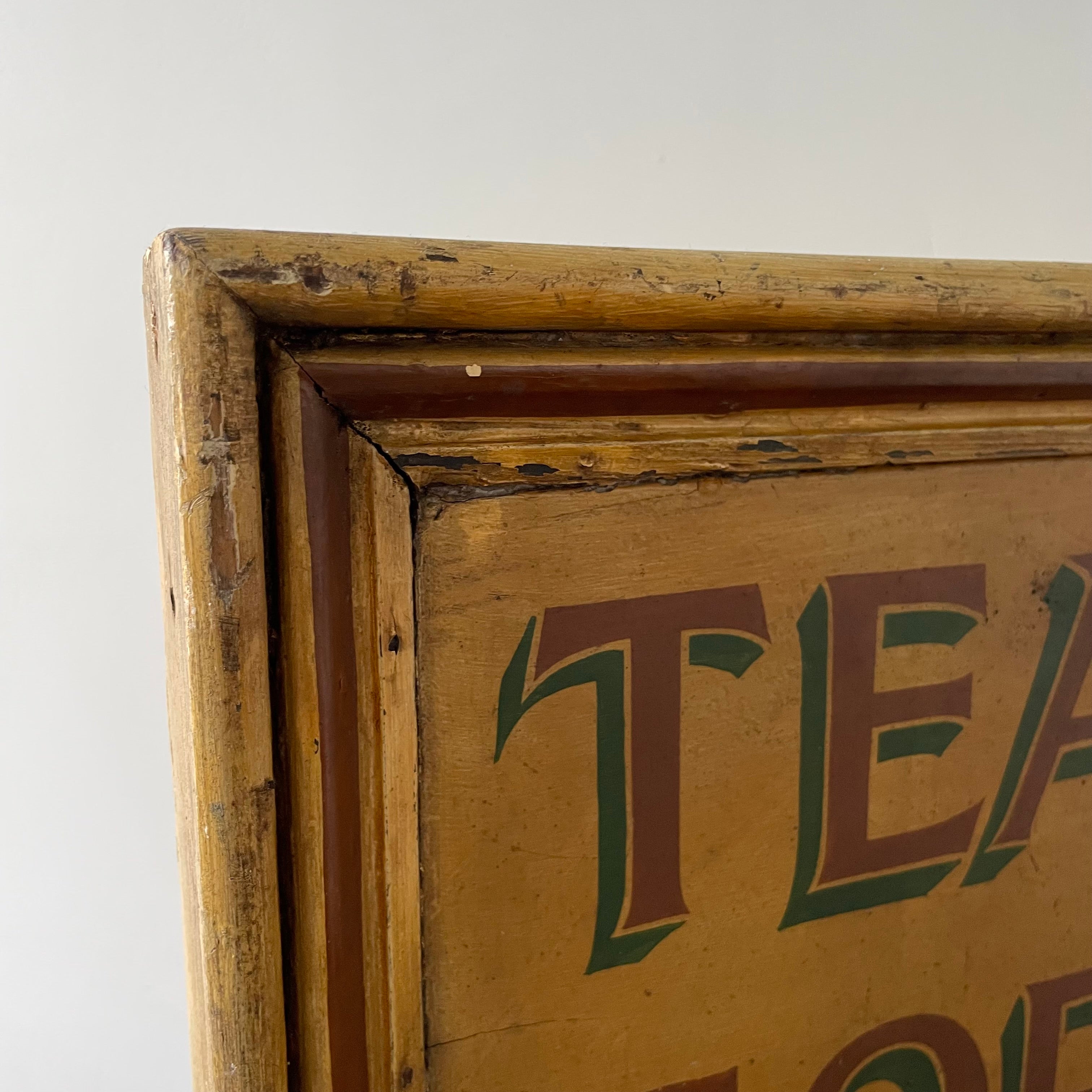 Antique Wooden Double-Sided Shop Sign – Teas & Coffee, c.1900