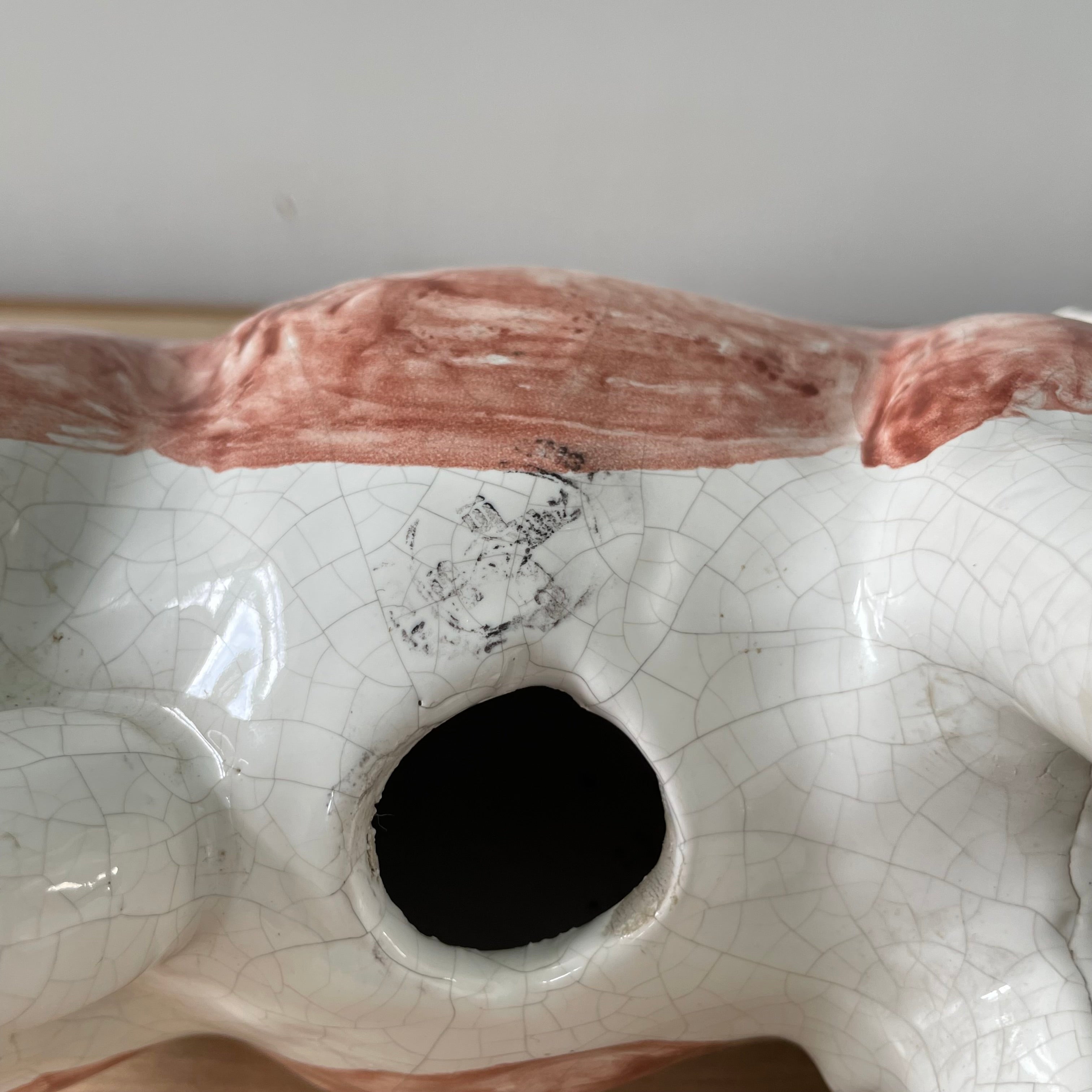 Original Antique Staffordshire Pottery Ram Figure – Butcher’s Shop Window Display c.1910