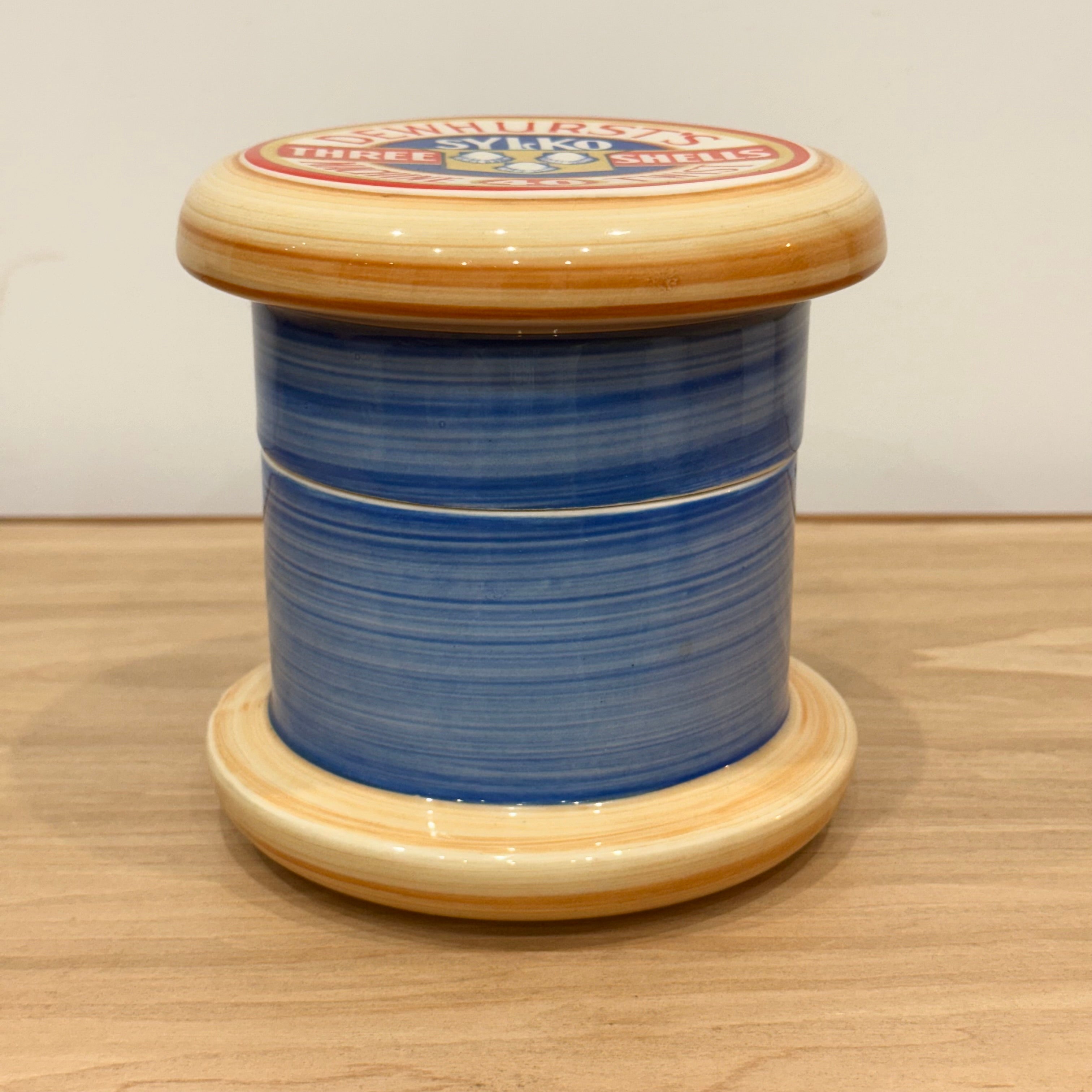 Vintage Dewhurst’s Sylko Thread Spool Ceramic Storage Jar – Hobbs Welch Design 1980
