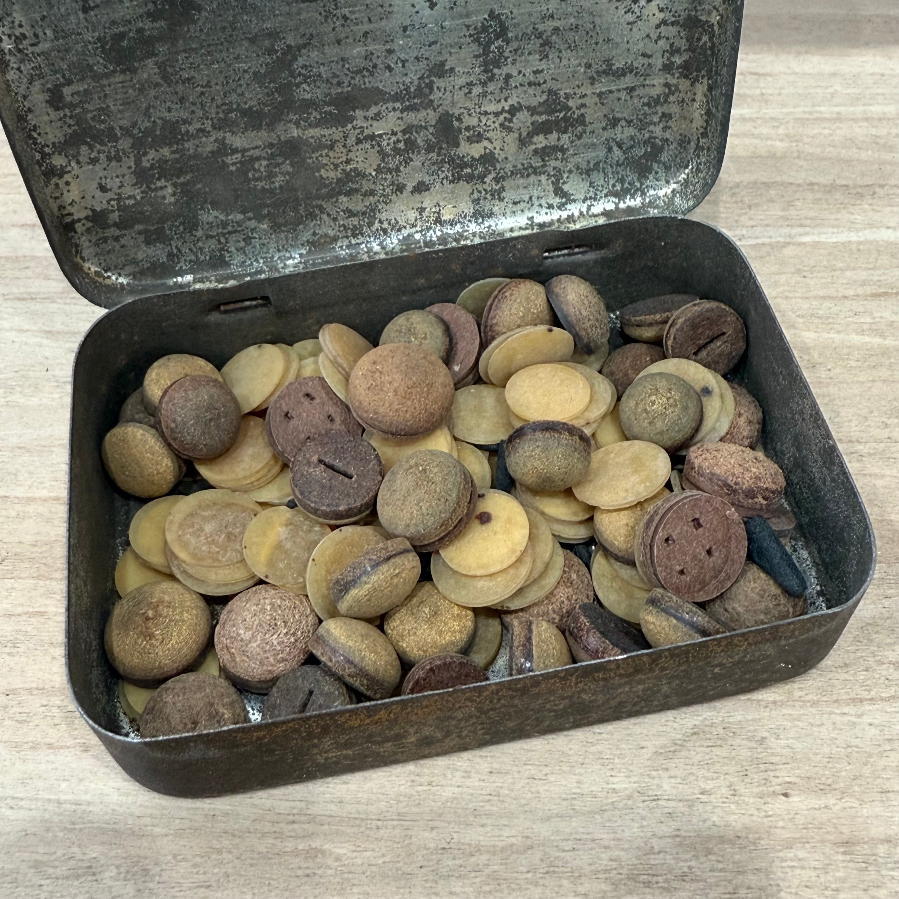 Antique E.J. Riley Ltd Advertising Tin – Accrington Billiard Tables – With Original Cue Tips