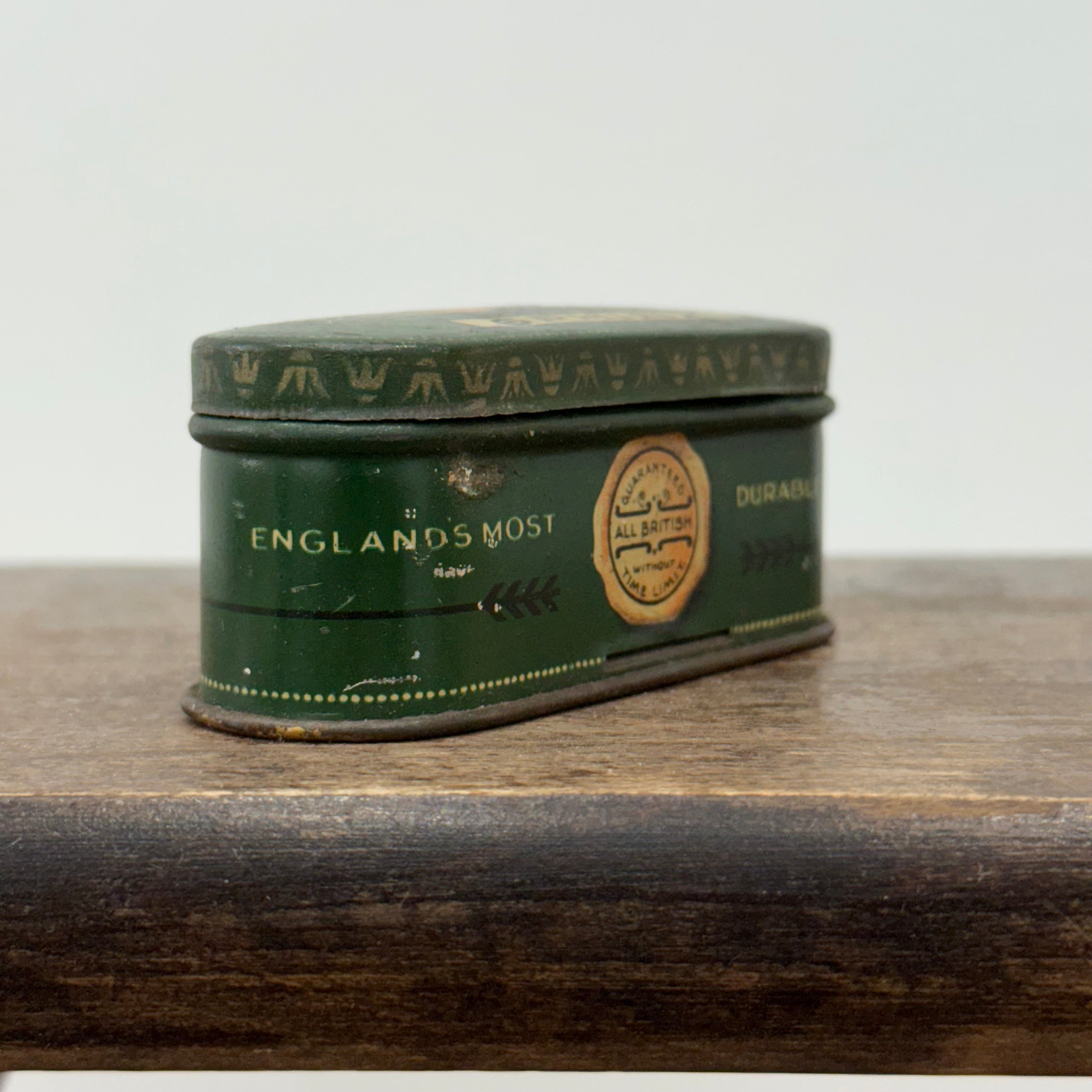 Vintage Sphinx Spark Plug Tin – Green Lithographed Advertising Box – British Manufacture