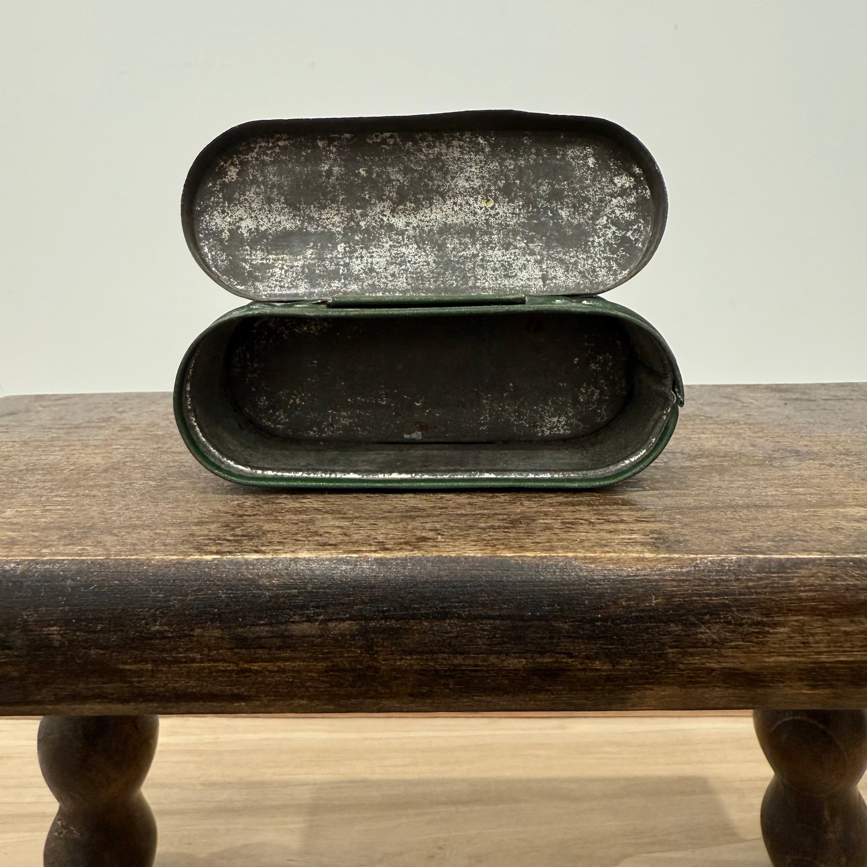 Vintage Sphinx Spark Plug Tin – Green Lithographed Advertising Box – British Manufacture