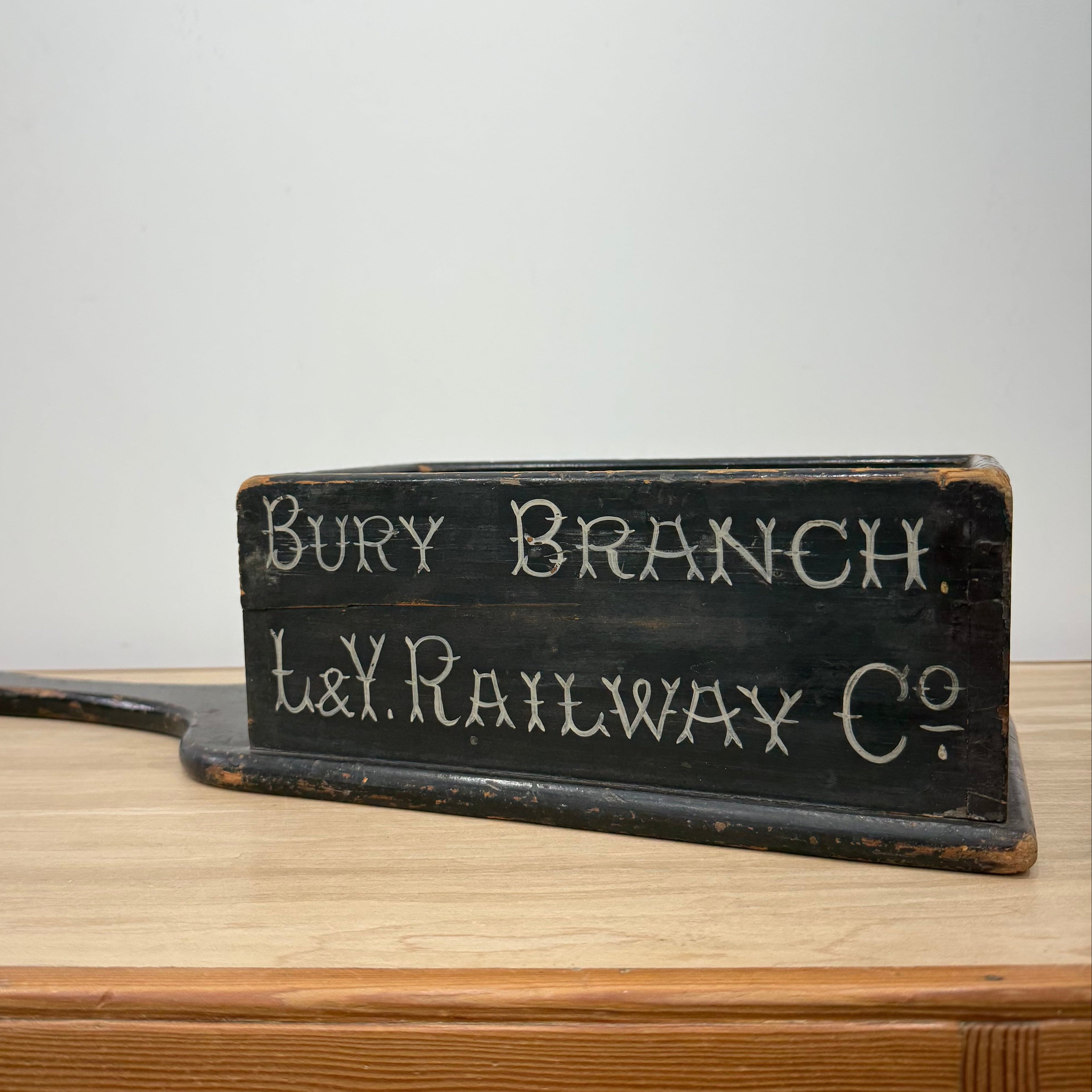 Antique L&Y Railway Co. Bury Branch Orphanage Fund Wooden Collection Box