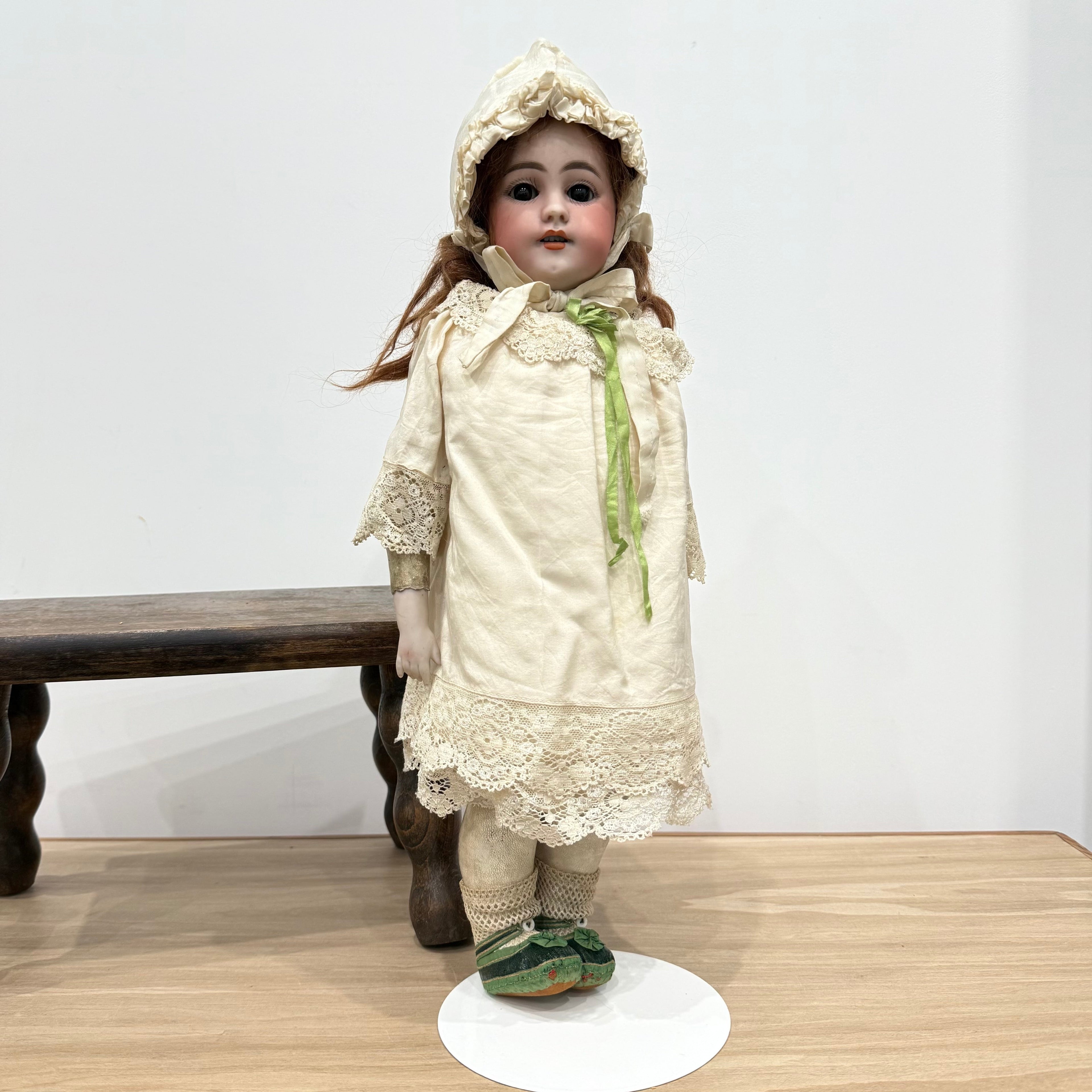 Antique Armand Marseille Bisque Head Doll with Kid Leather Body – Early 20th Century
