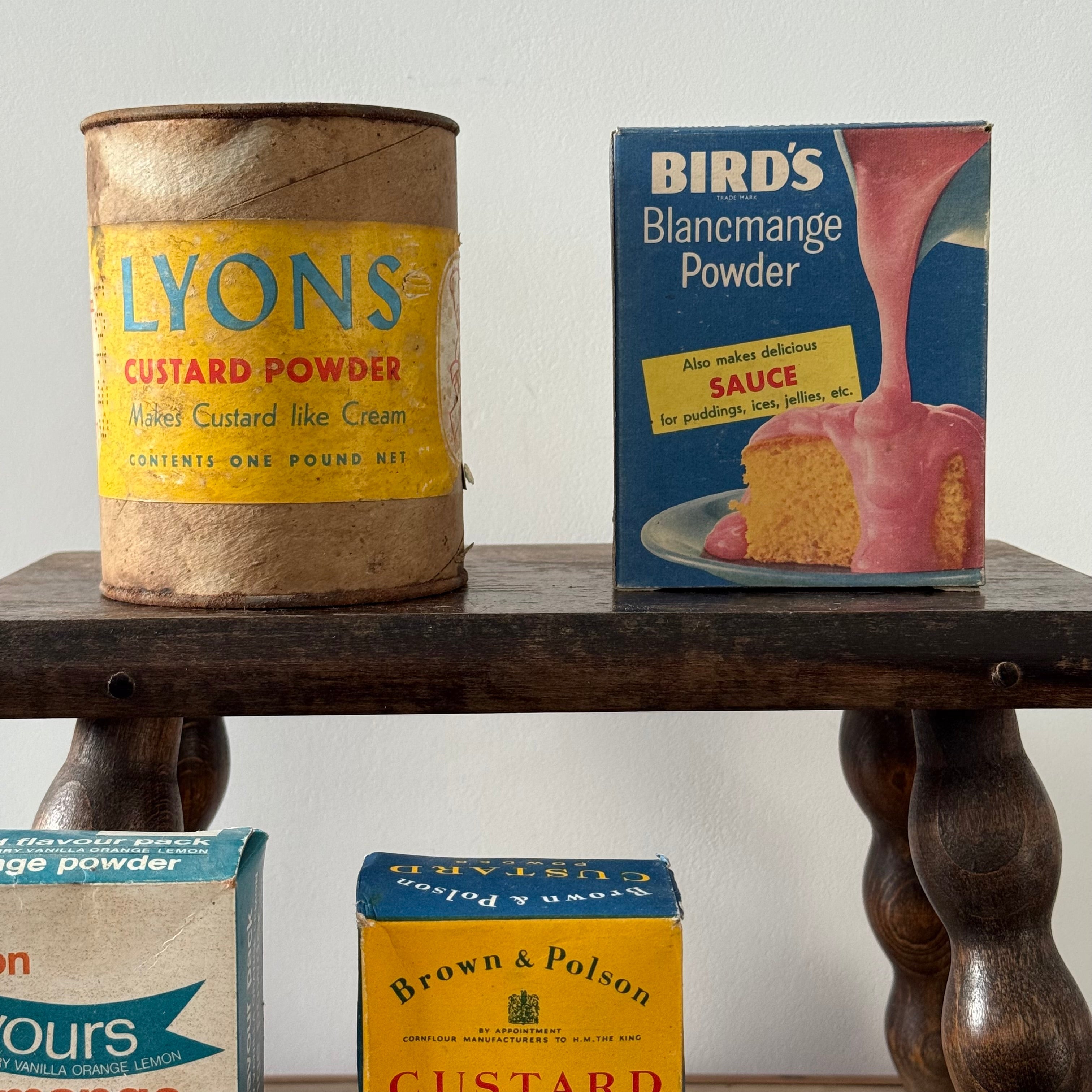 Vintage British Desert Advertising Packaging - Lyons Bird’s Brown & Polson