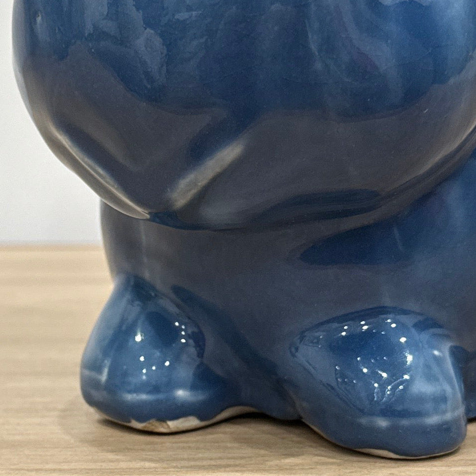 Vintage Blue Cottontail Rabbit Cotton Wool Dispenser Oliver Whiting 21cm