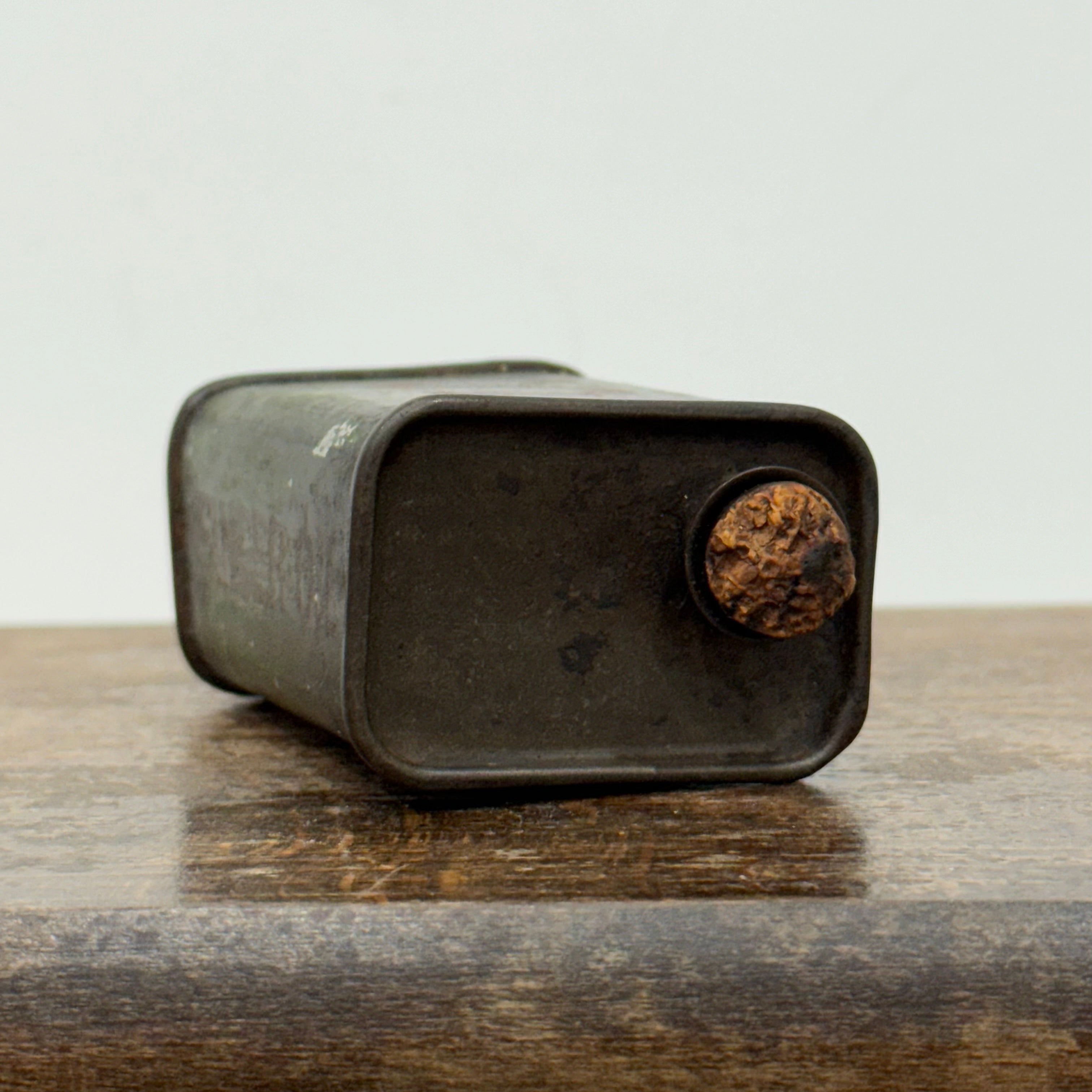 Vintage Singer Sewing Machine Oil Can Small Green Tin Edwardian