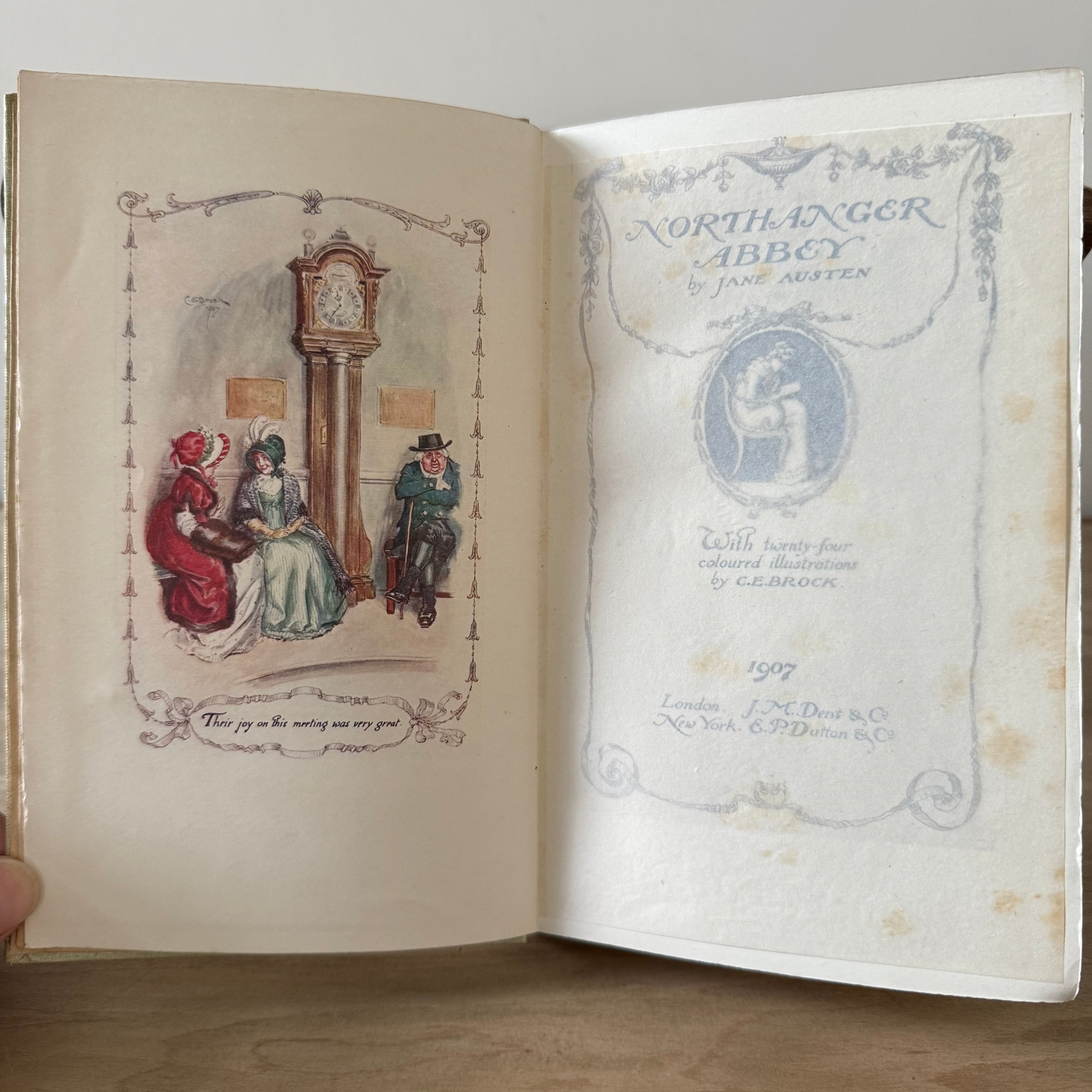 Northanger Abbey – 1907 First Illustrated Edition with Colour Plates by C. E. Brock