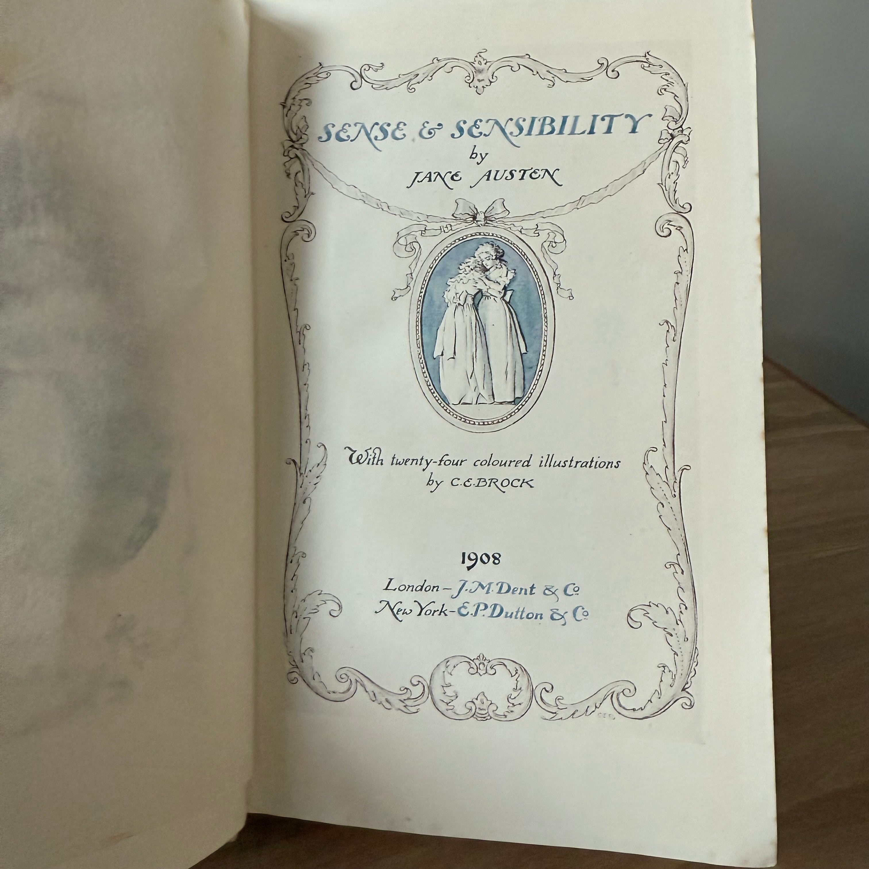 Sense and Sensibility Jane Austen 1908 Dent Brock Illustrated Edition