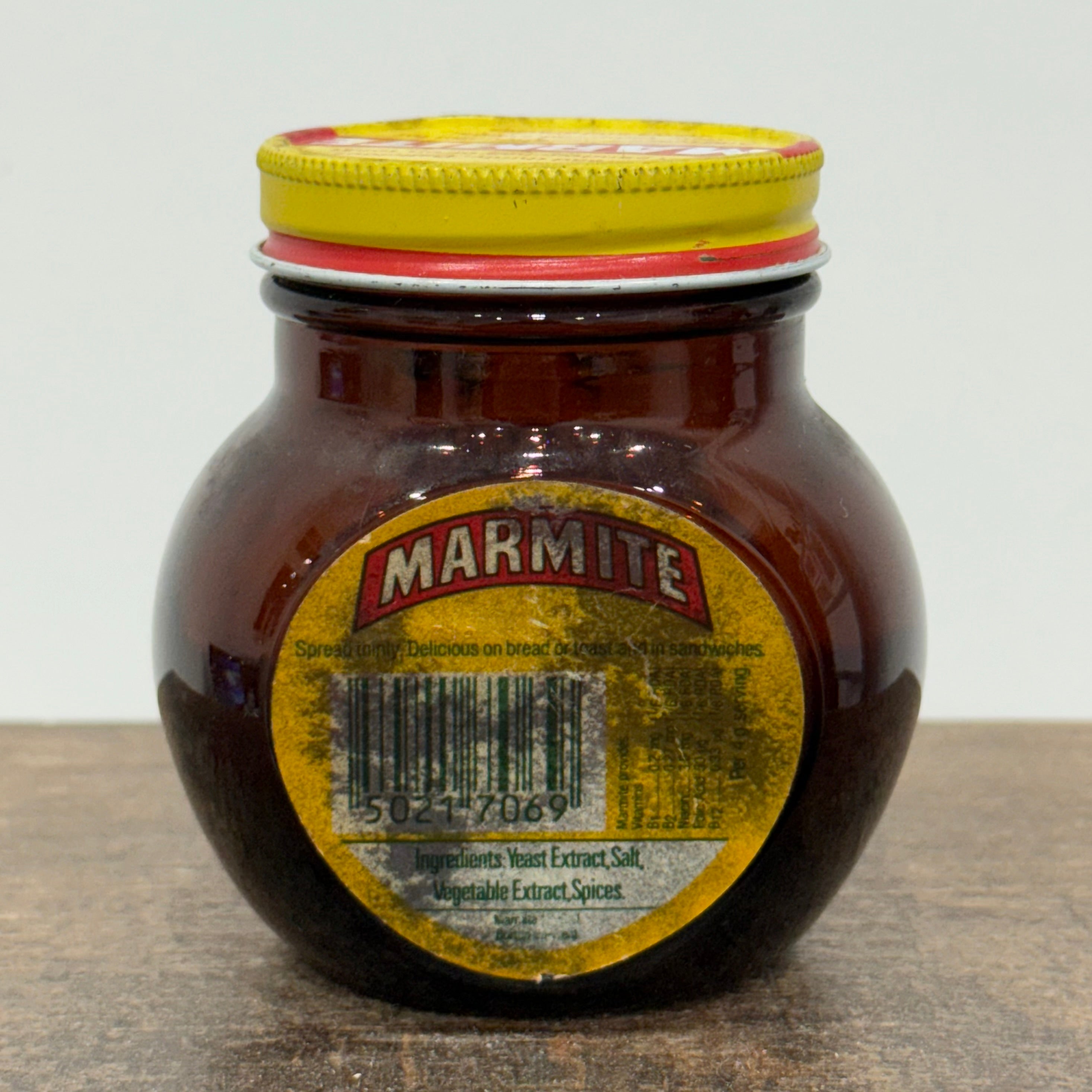 Vintage Marmite Glass Jar with Original Label & Lid – 227g