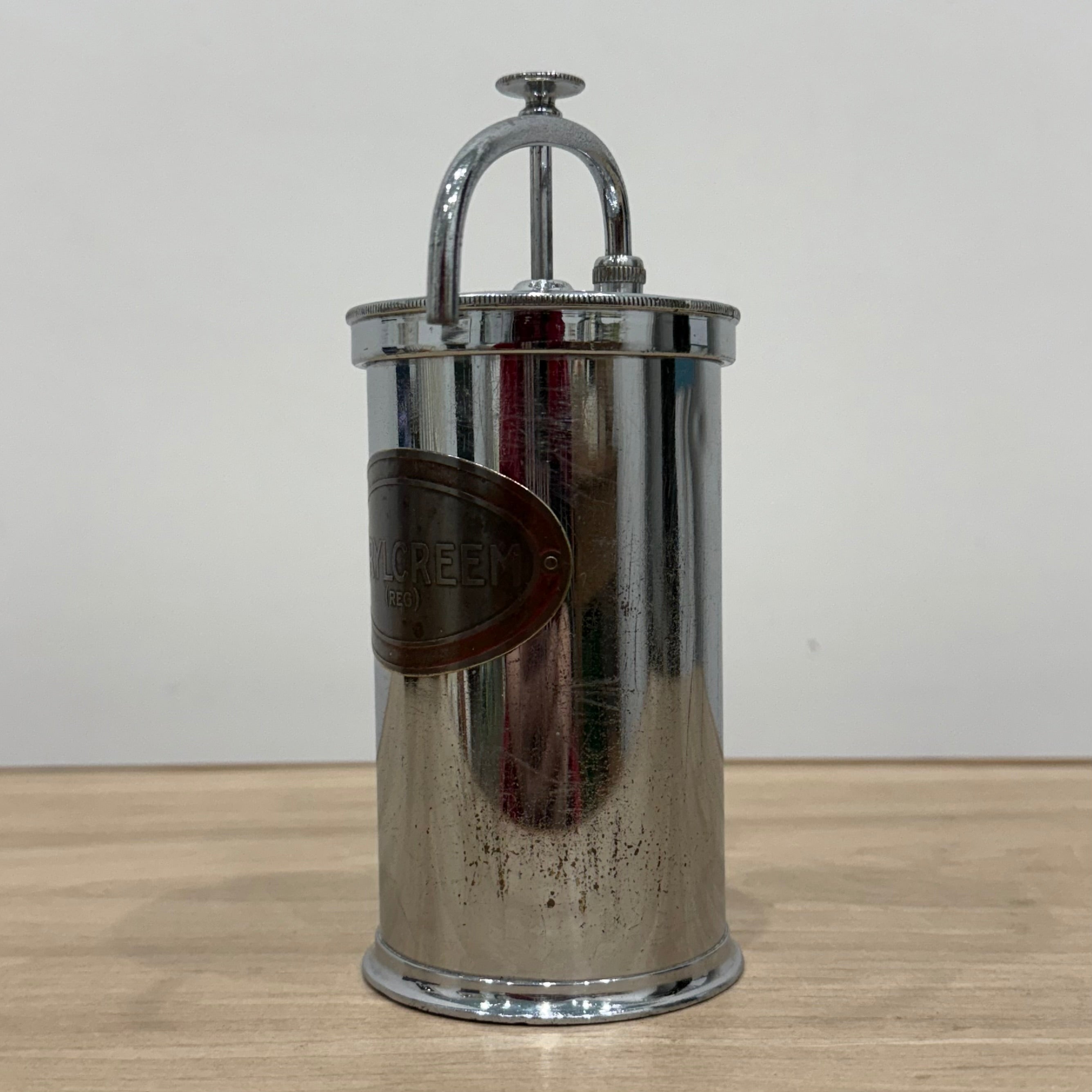 Vintage Brylcreem Chrome Pump Dispenser (REG)