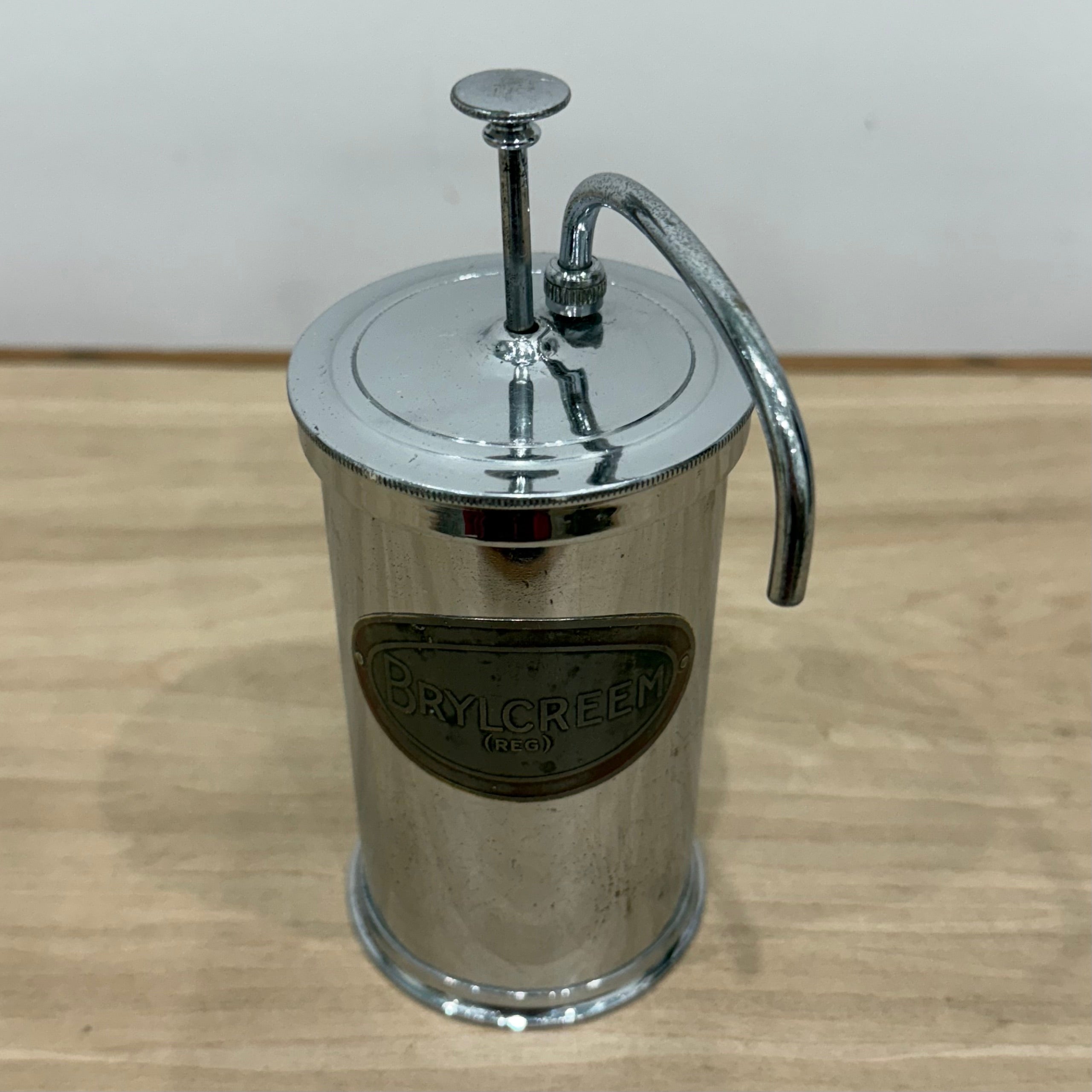 Vintage Brylcreem Chrome Pump Dispenser (REG)