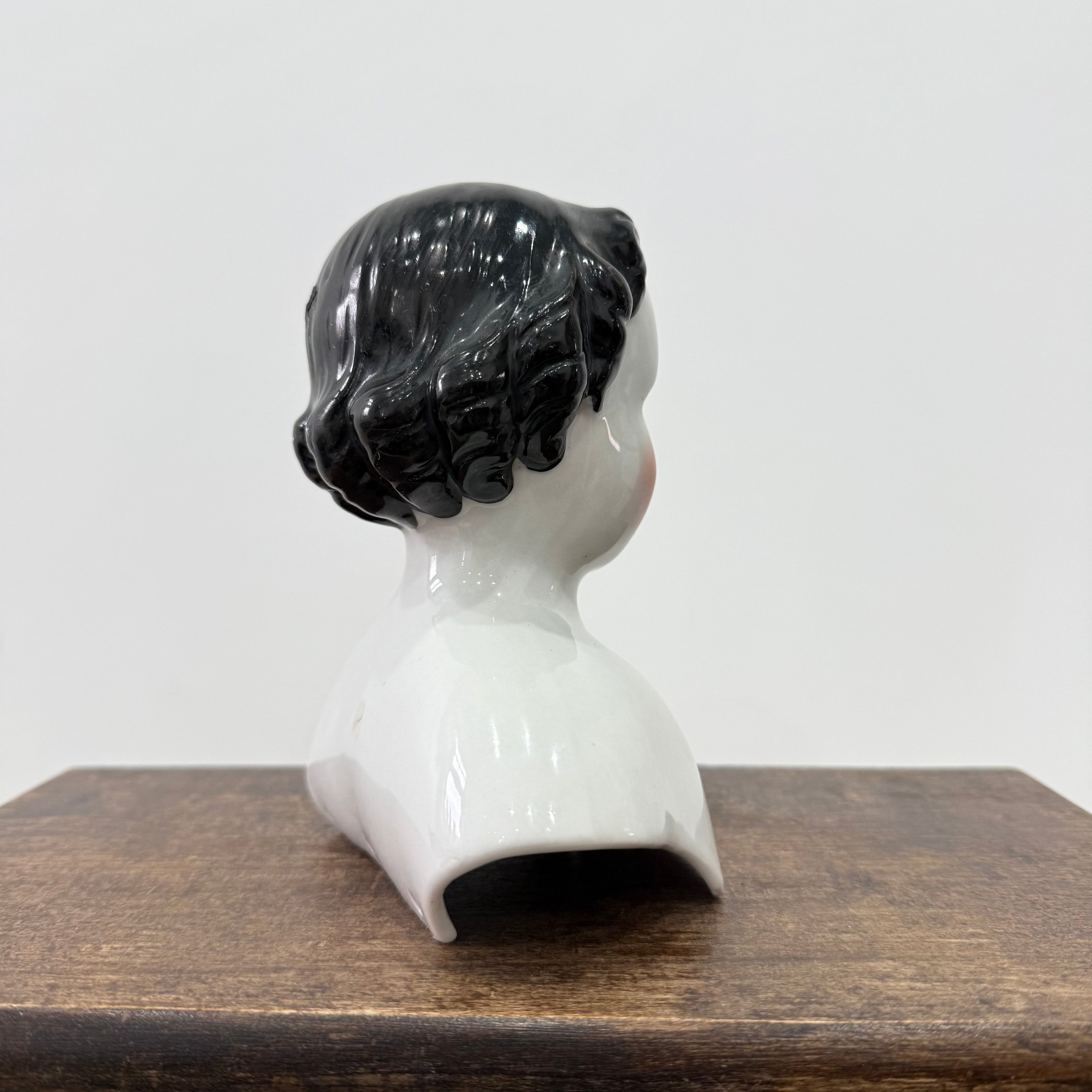 Antique Porcelain Doll Shoulder Head Bust 19th Century