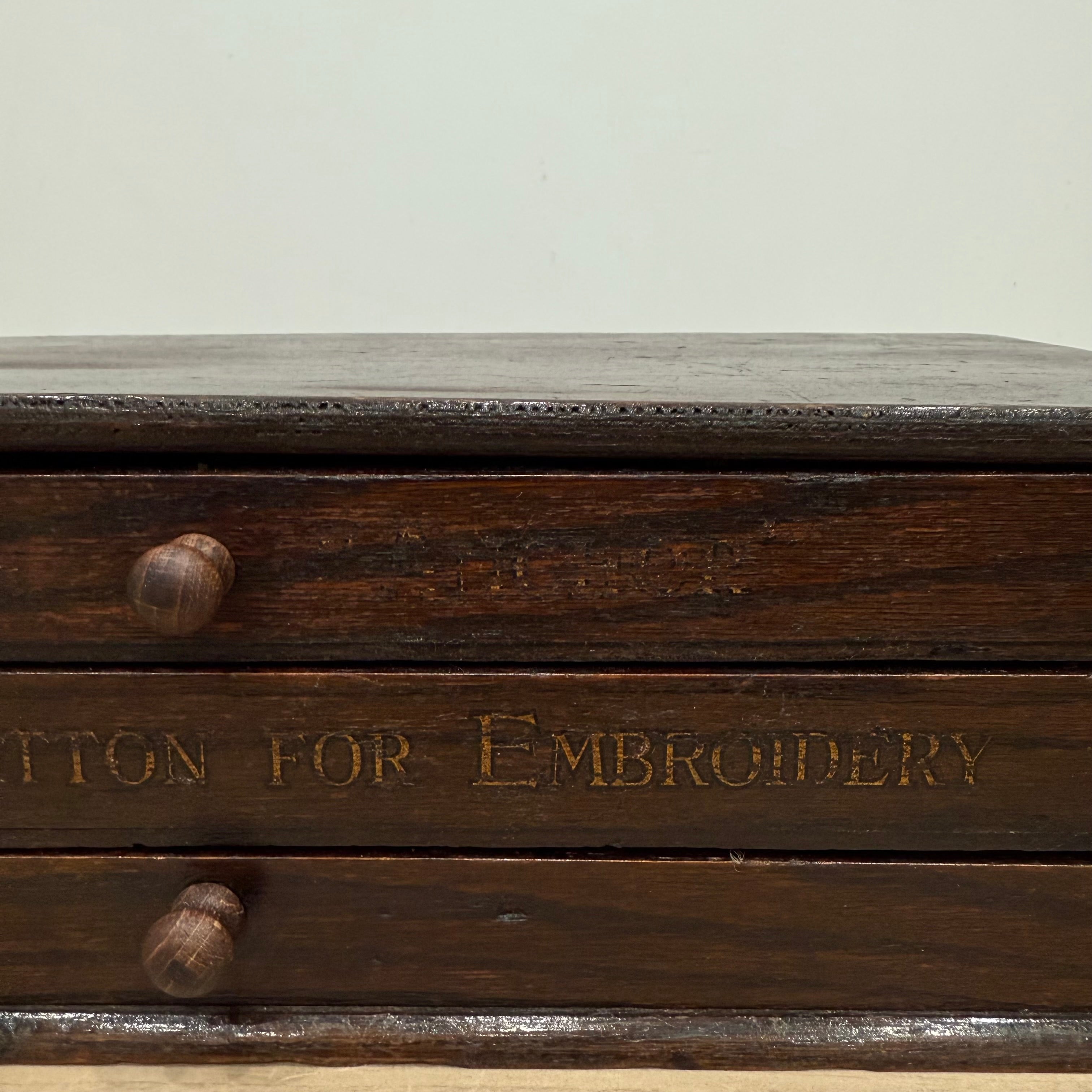 Antique Clark’s Anchor Cantilever Embroidery Thread Box with Original Contents