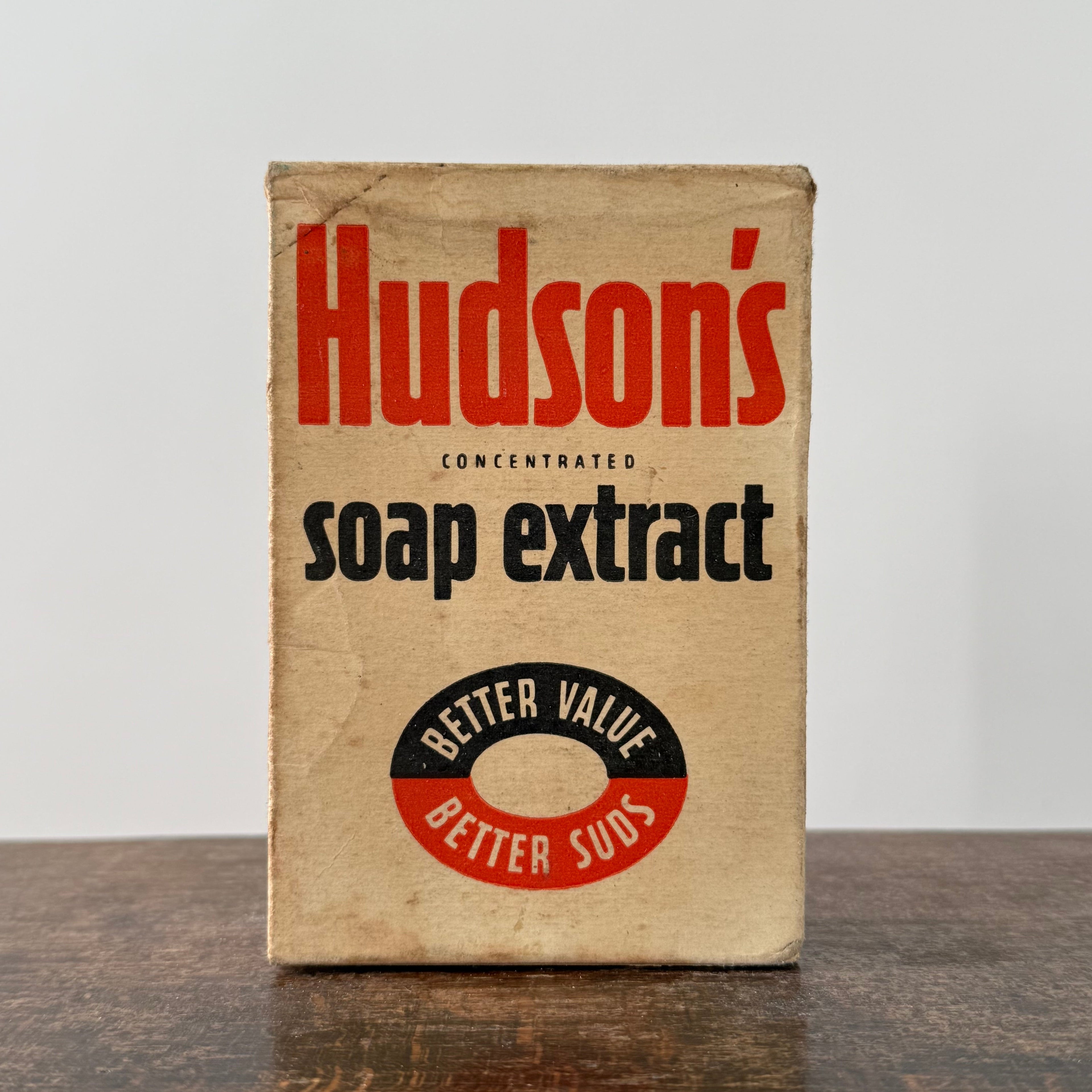 Hudson’s Concentrated Soap Extract Vintage Cardboard Box Advertising
