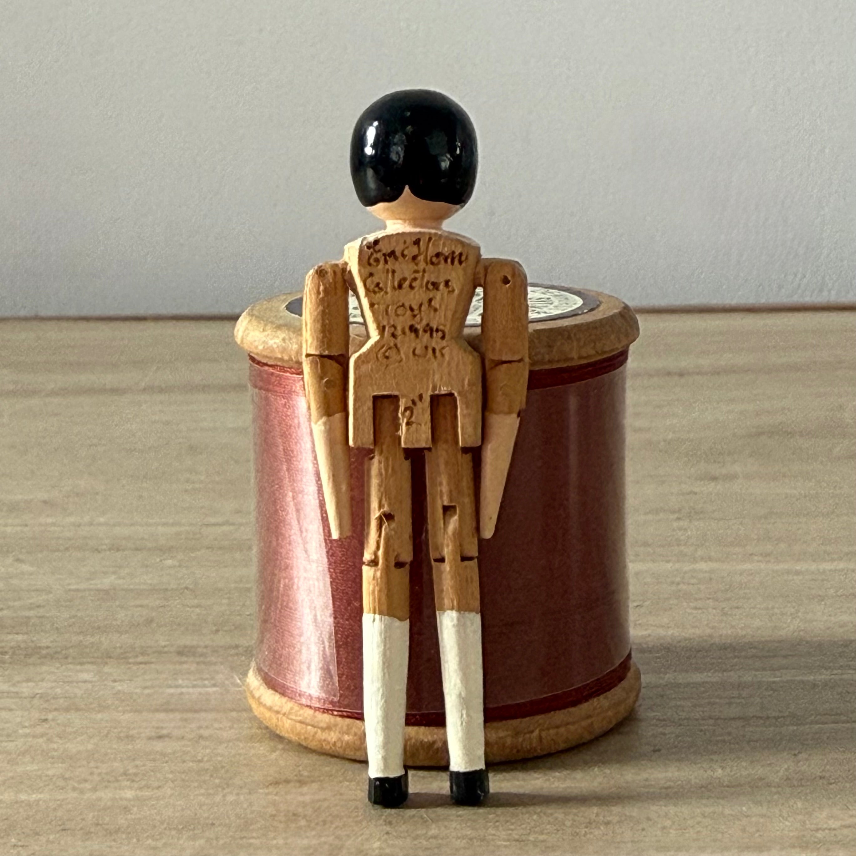 Eric Horne Wooden Doll Collectible England Dated 1995 5.5cm