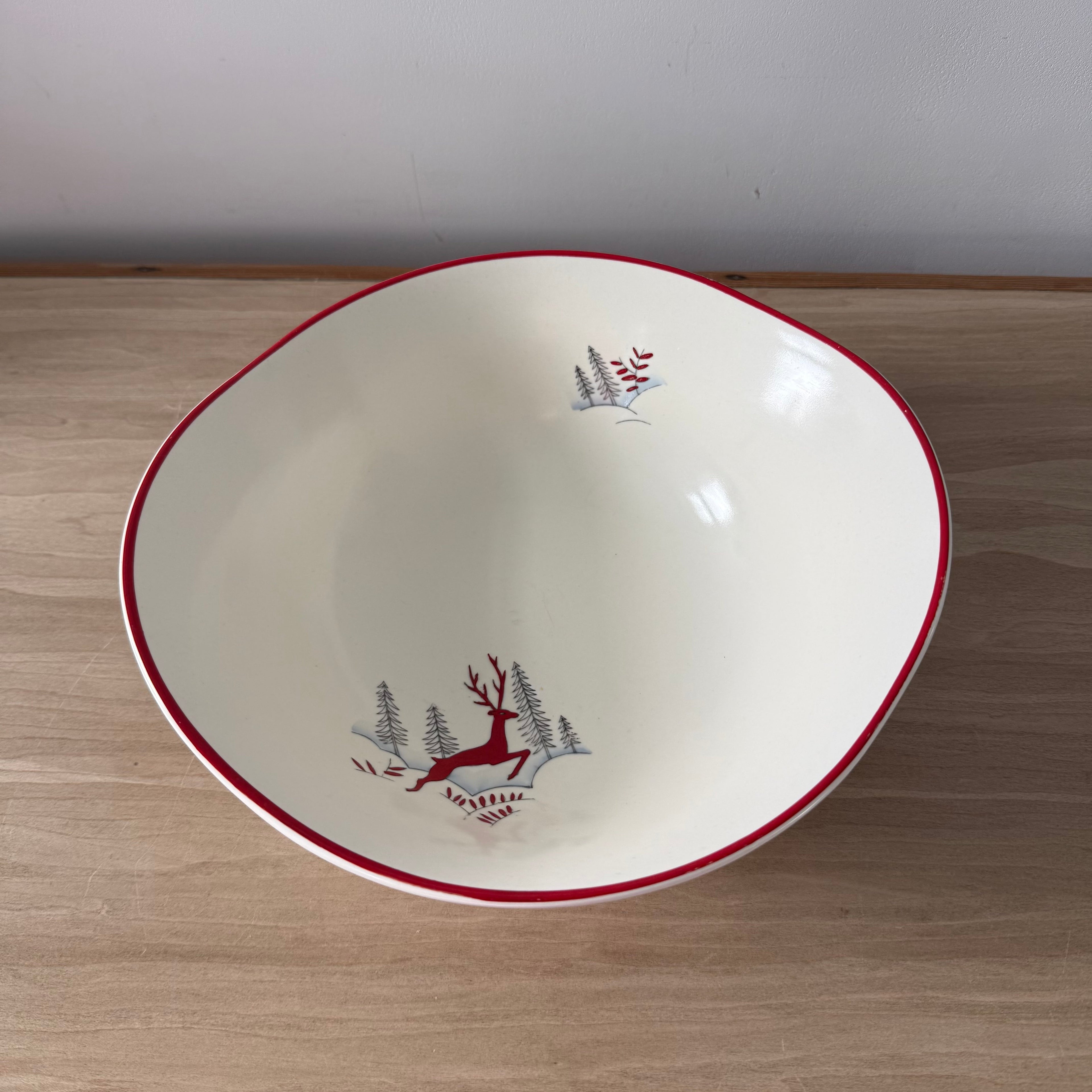 Crown Devon Stockholm Leaping Deer Bowl Fieldings 1950s
