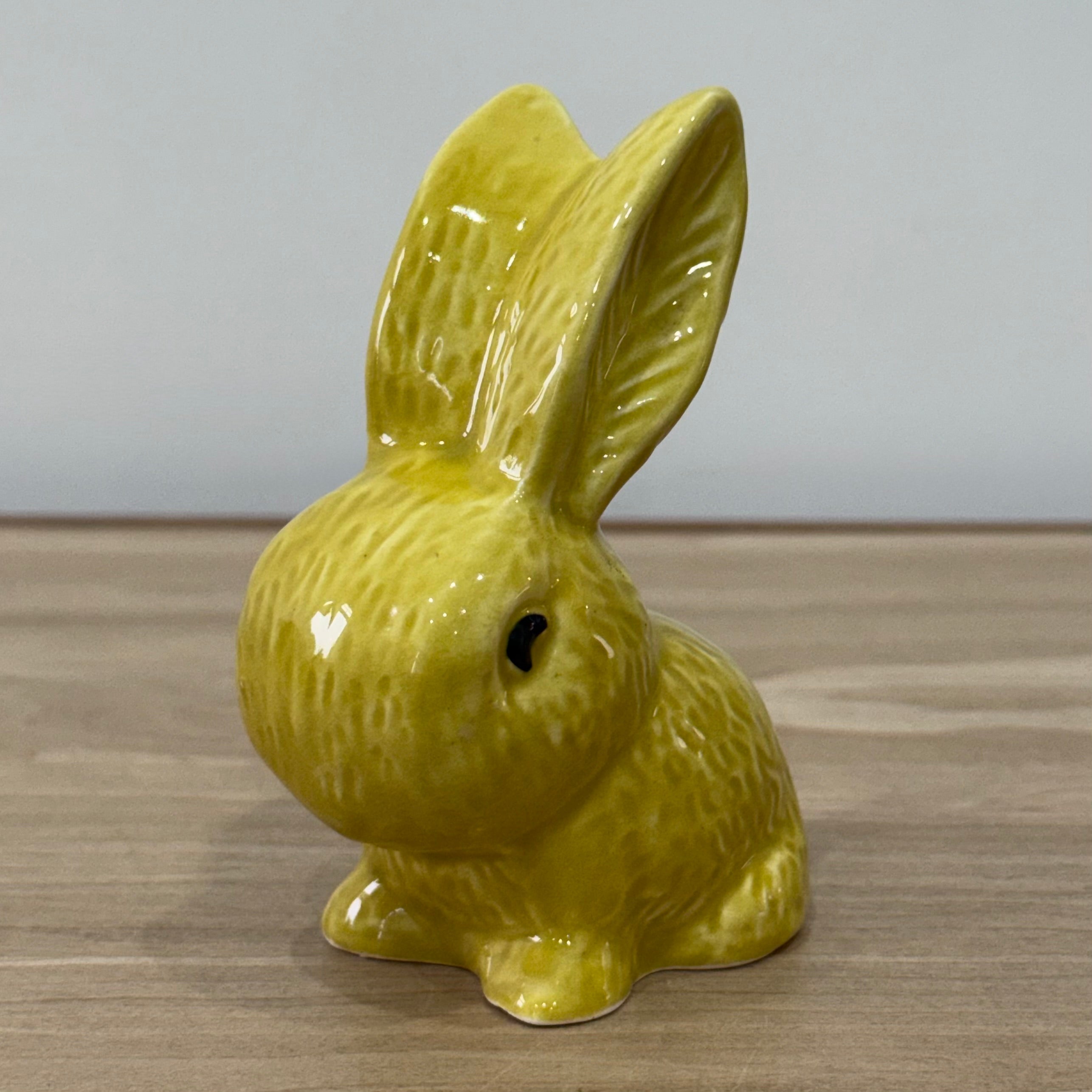 Vintage Sylvac Pottery Rabbit Figurine Model 1067 Yellow Green Glaze England