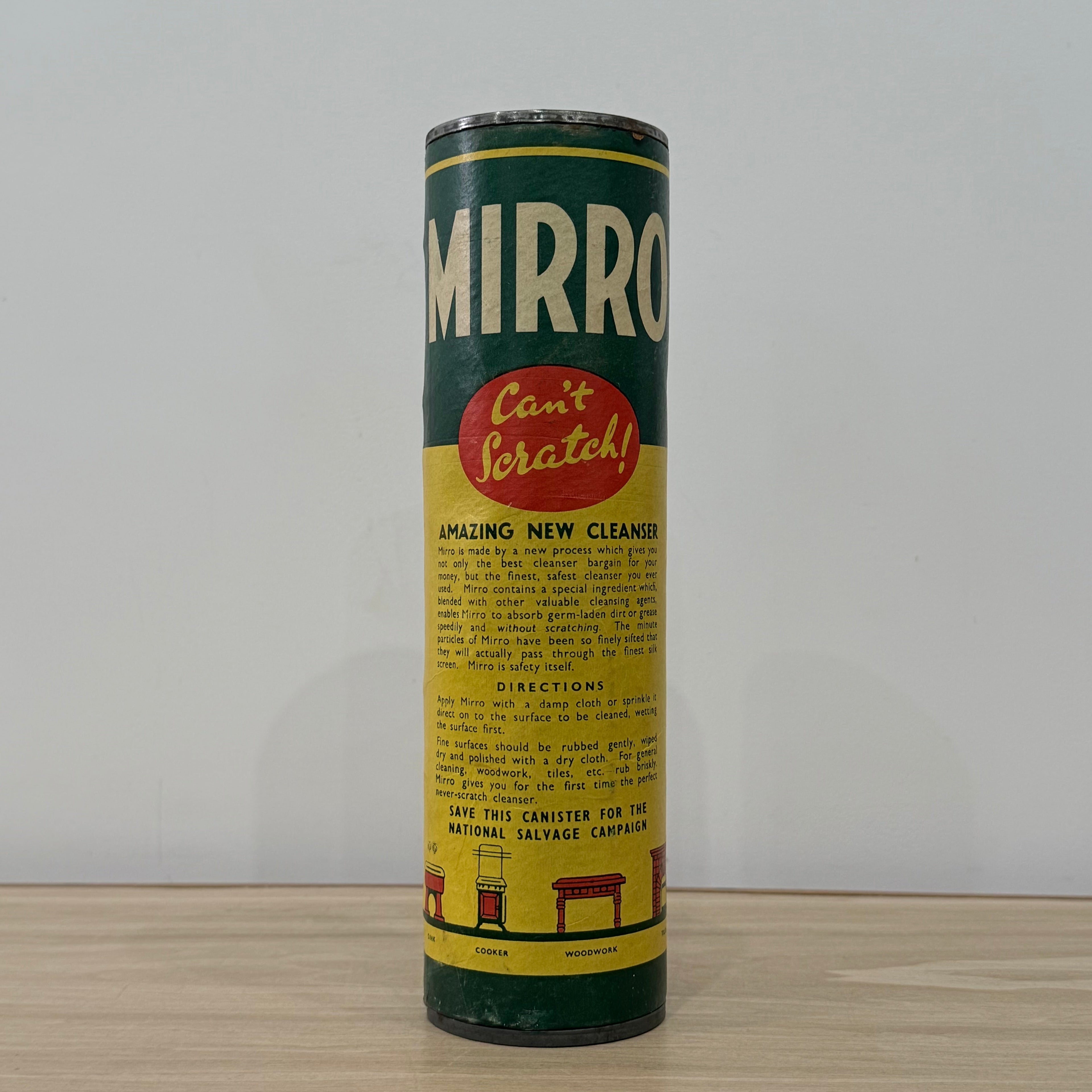 Vintage Mirro “Can’t Scratch” Cleanser Tin Thomas Hedley Newcastle